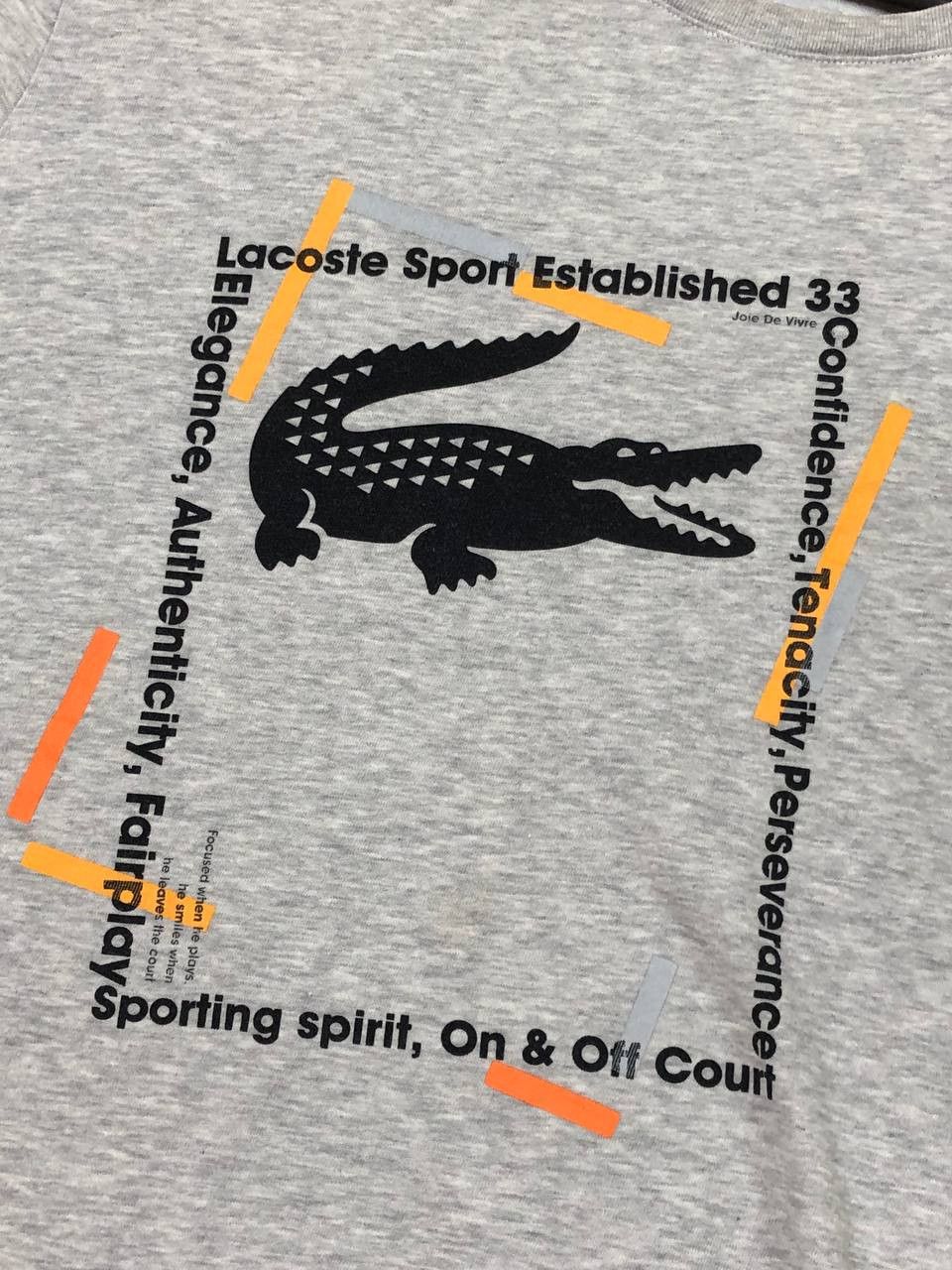 Lacoste Lacoste Sport Short Sleeve T-Shirt Casual Big Print Logo Size US L / EU 52-54 / 3 - 13 Thumbnail