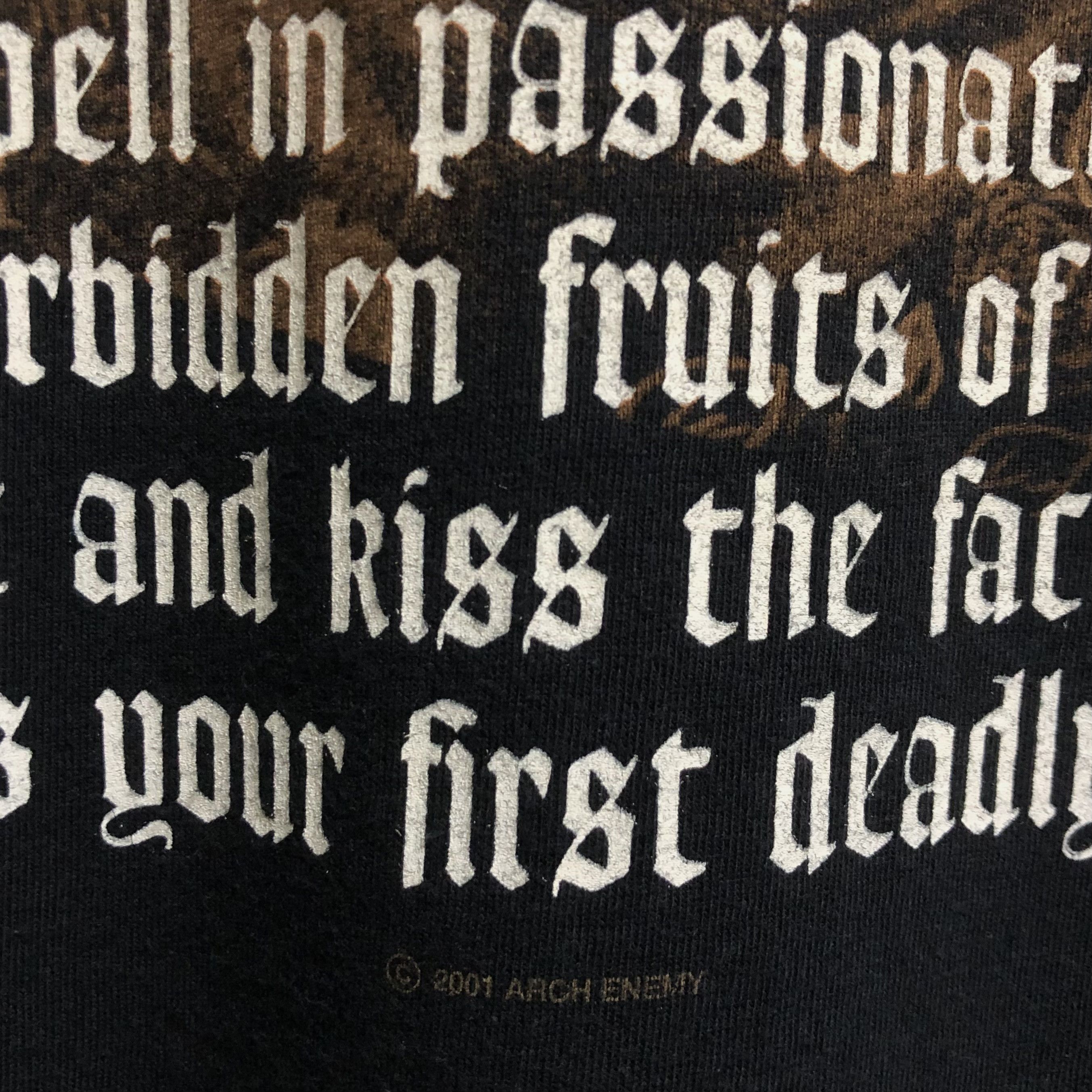 Band Tees 2001 Arch Enemy First Deadly Sin Tour Long Sleeve Tee Size US L / EU 52-54 / 3 - 11 Thumbnail