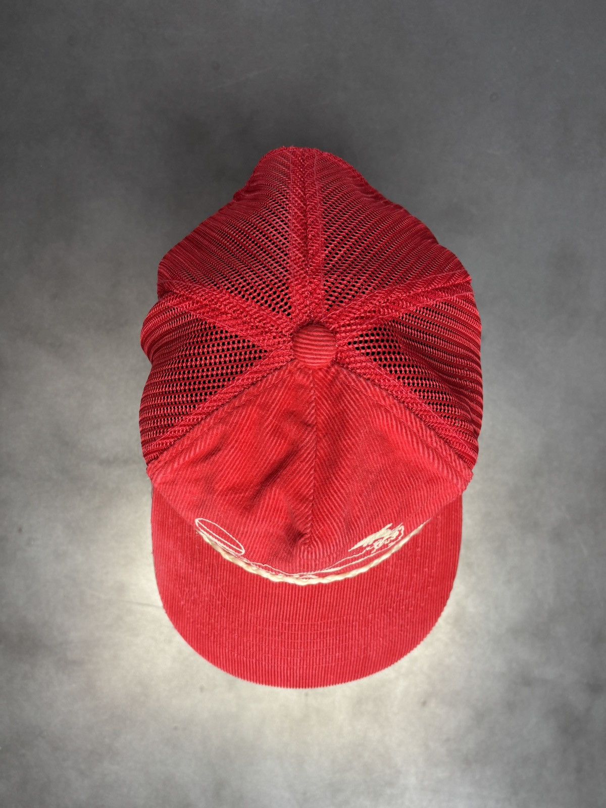 Vintage 1980s Vintage Corduroy Trucker Hat Mesh Snapback Thrashed Size ONE SIZE - 8 Thumbnail