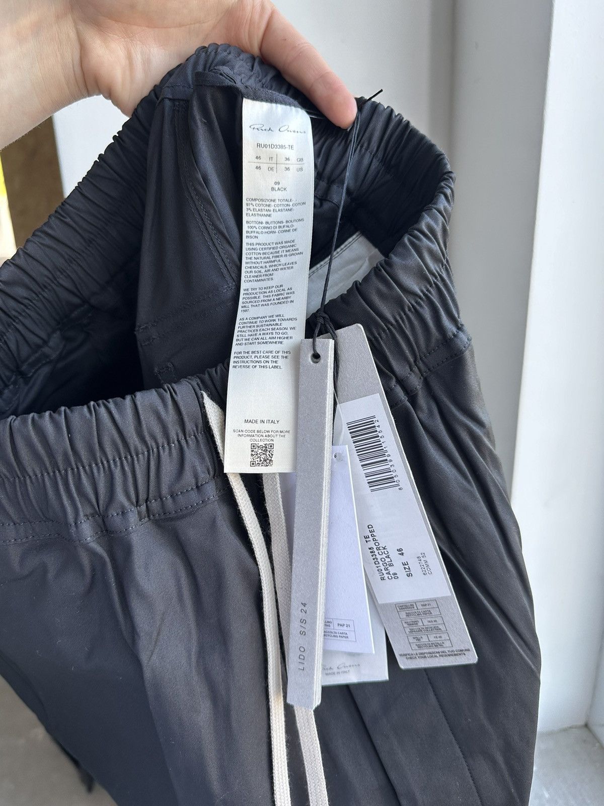 Rick Owens LIDO SS24 RICK OWENS CROPPED CARGO PANTS Size US 30 / EU 46 - 8 Thumbnail