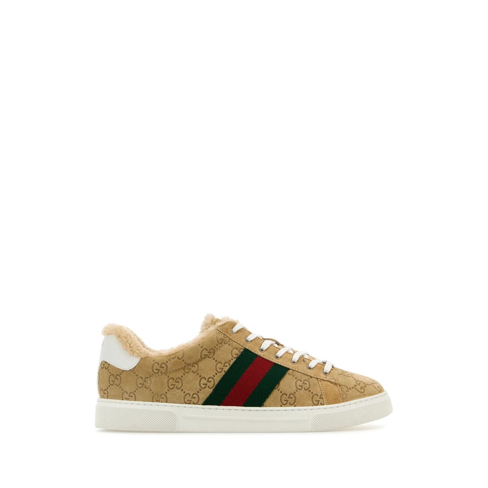 Gucci GUCCI Ace Brown Suede Sneakers New & Authentic (Men's size:U Size US 7 / EU 40 - 1 Thumbnail
