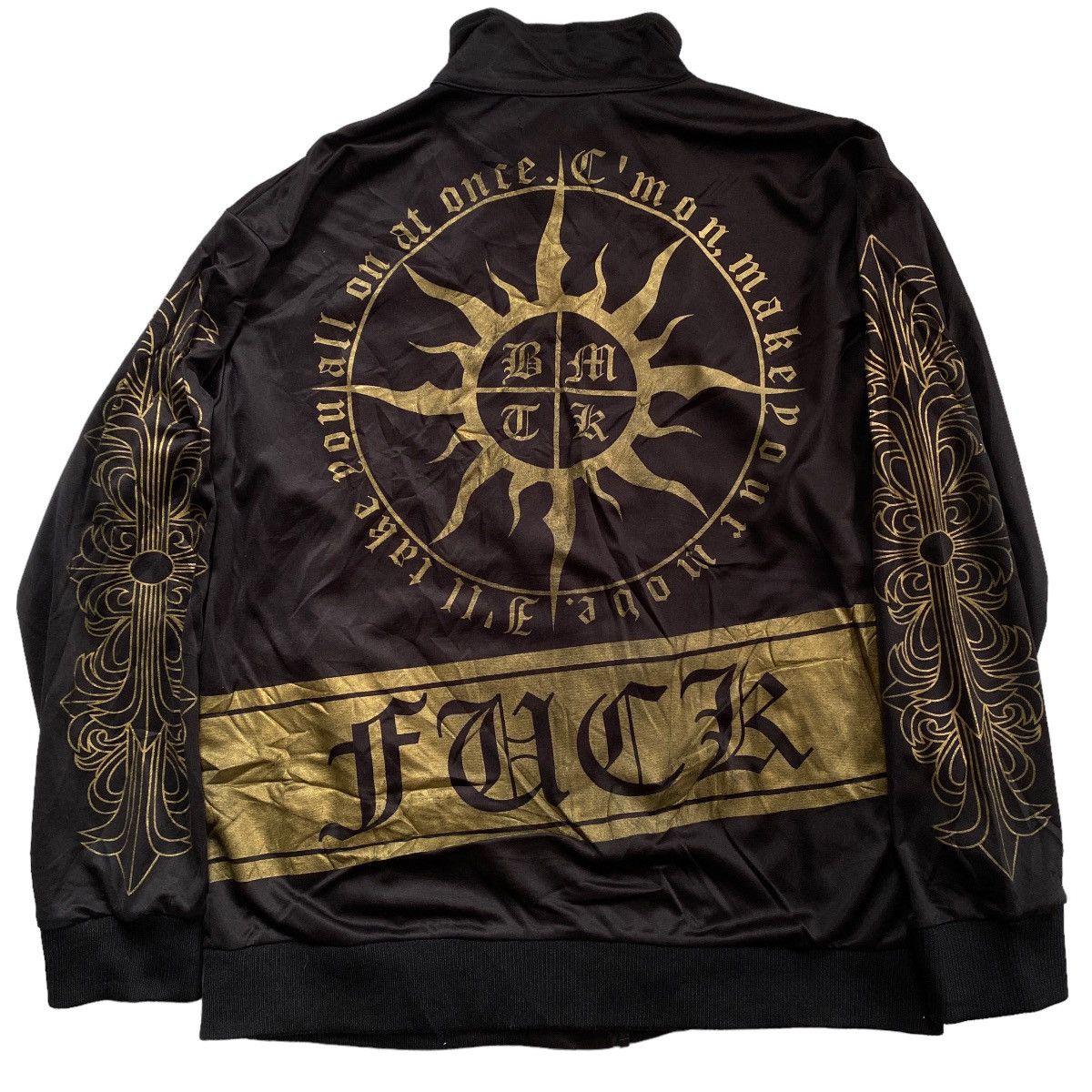 If Six Was Nine 2000's Blood Money Fuck Tribal Poem Jacket Size US XL / EU 56 / 4 - 1 Thumbnail