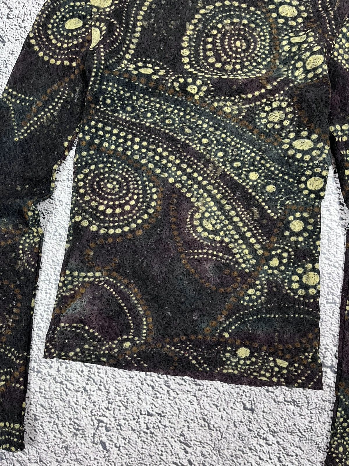 plein sud Vintage Y2K Plein Sud Jeans Mesh Lace Turtleneck Top Size S / US 4 / IT 40 - 13 Thumbnail