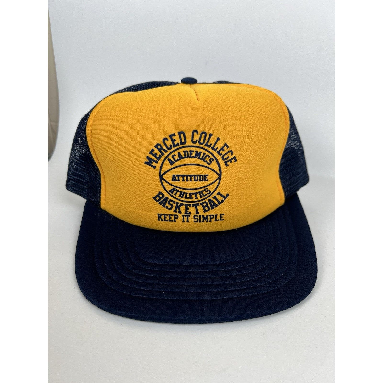 Other Vintage Merced College Blue Devils Basketball Trucker SnapBa Size ONE SIZE - 2 Thumbnail