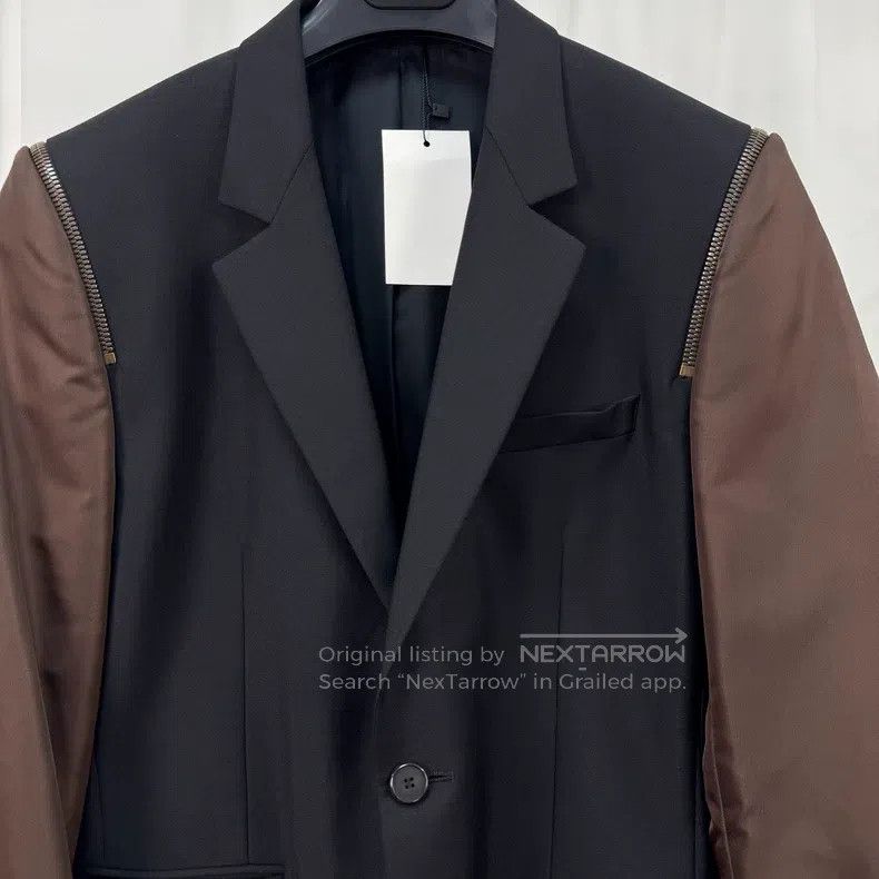 Givenchy Givenchy Size46 Zipper Patchwork Suit Jacket (Size 46) Size US M / EU 48-50 / 2 - 3 Thumbnail