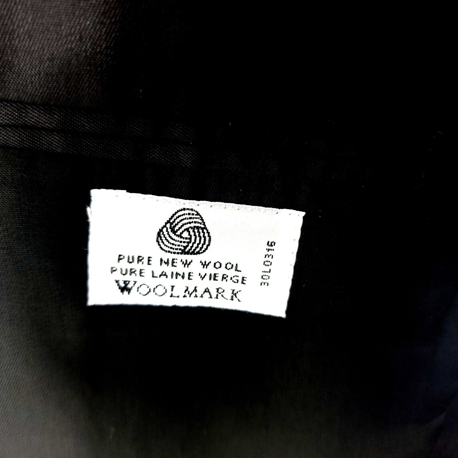 Bachrach Bachrach Worsted Wool Double Breasted Blazer Gray Green Blac Size 42R - 8 Thumbnail