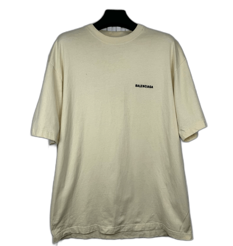 Balenciaga Balenciaga Khaki Logo Short Sleeve T-Shirt Size US M / EU 48-50 / 2 - 1 Thumbnail