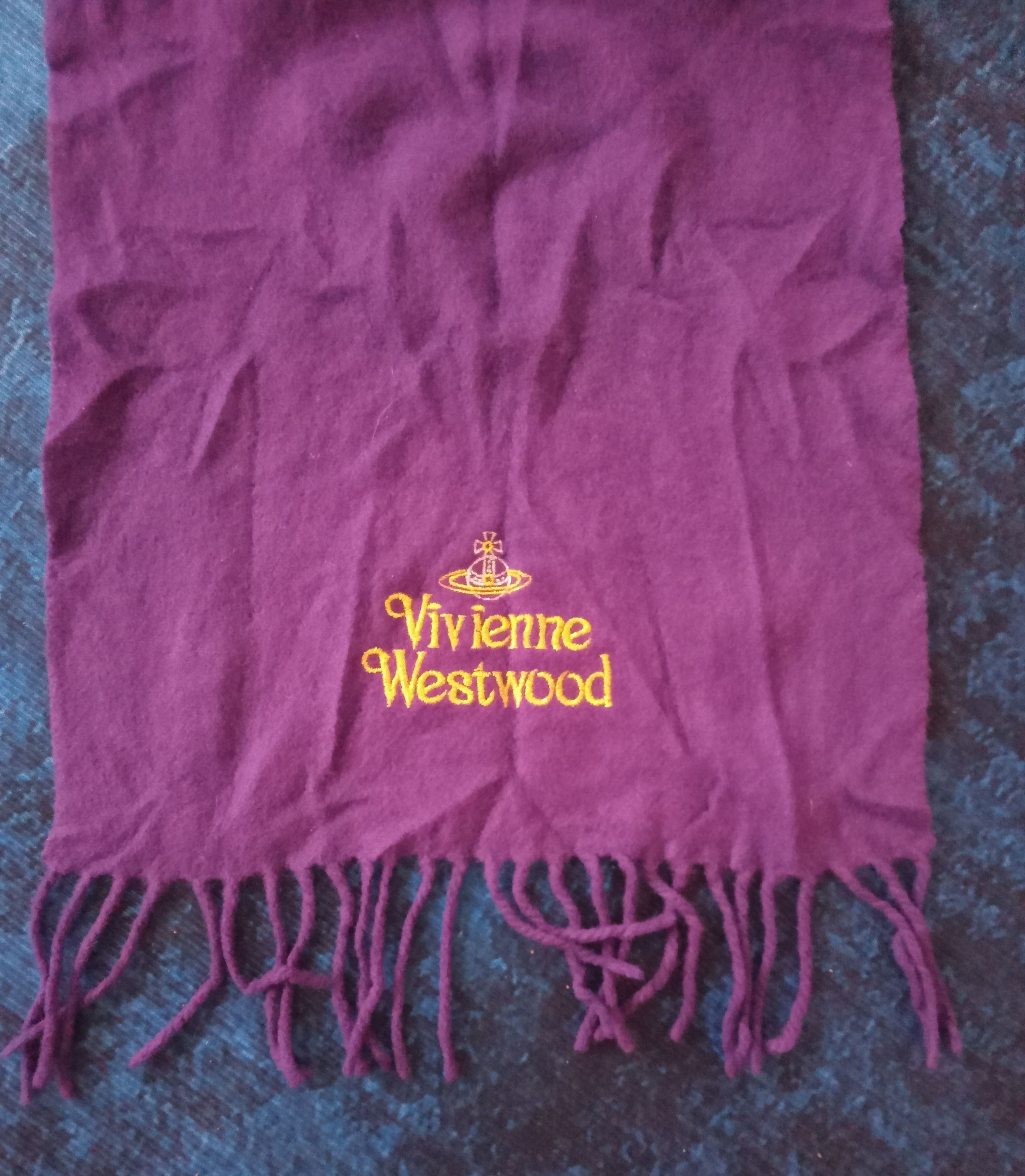 Vivienne Westwood Vivienne Westwood Purple Wool Neck Scarf Size ONE SIZE - 2 Thumbnail