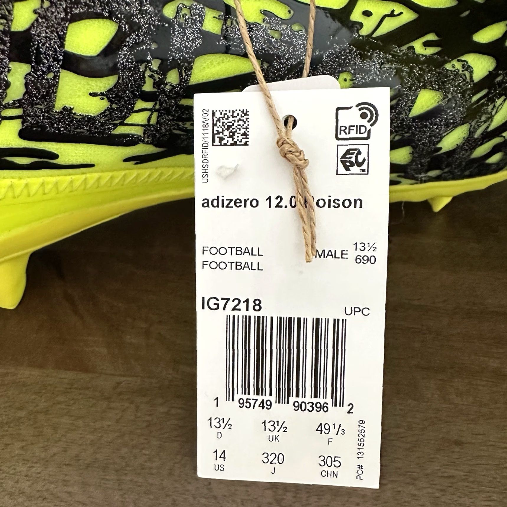Adidas Adidas Adizero 12.0 Football Cleats Mens Size 14 IG7218 Solar Yellow Size US 14 / EU 47 - 6 Thumbnail