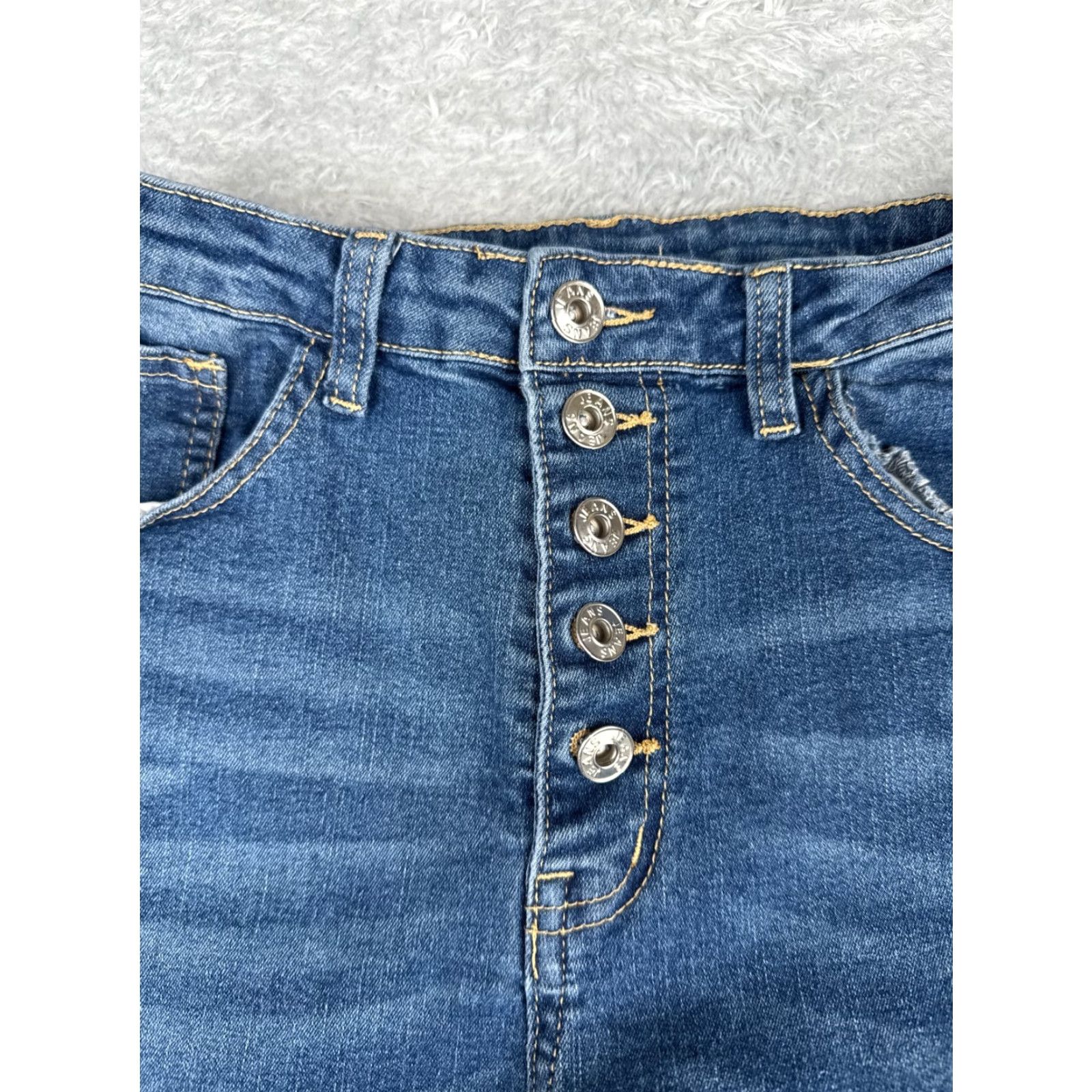 Shein Vintage Shein Women's Jeans Bootcut Size 2 Regular Mid Rise Dark Blue Denim Cotton Blend Size 26" / US 2 / IT 38 - 5 Thumbnail
