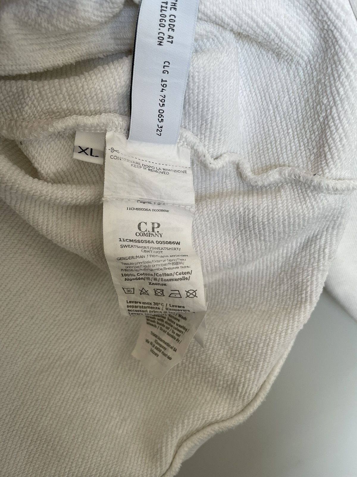 C.P. Company C.P. Company Diagonal Raised Hoodie White Size US XL / EU 56 / 4 - 8 Thumbnail