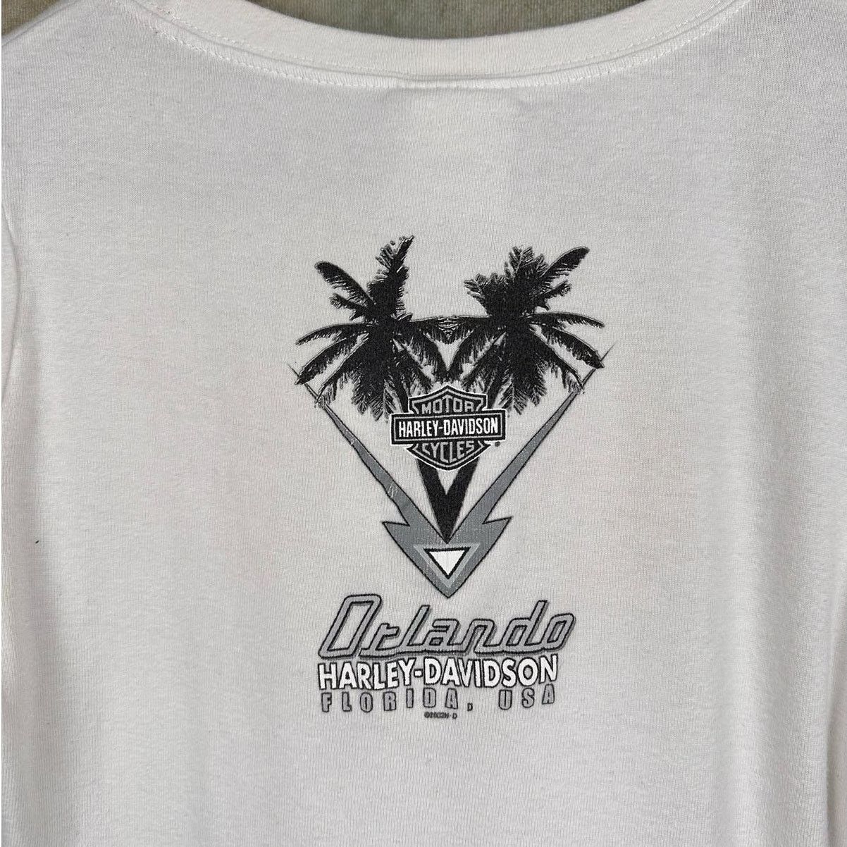 Harley Davidson × Vintage Vintage Y2K Harley Davidson T Shirt Sz M Baby Tee Biker Size M / US 6-8 / IT 42-44 - 10 Thumbnail