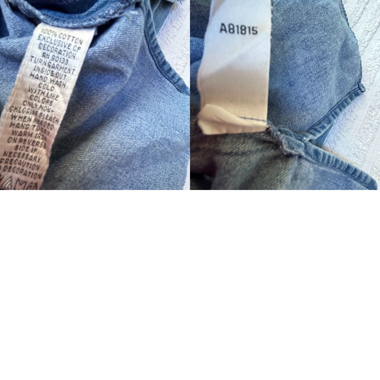 Quacker Factory Quacker Factory Shirt Large Embellished Rhinestone Button Front Denim Tunic Top Shirt Size L / US 10 / IT 46 - 8 Thumbnail