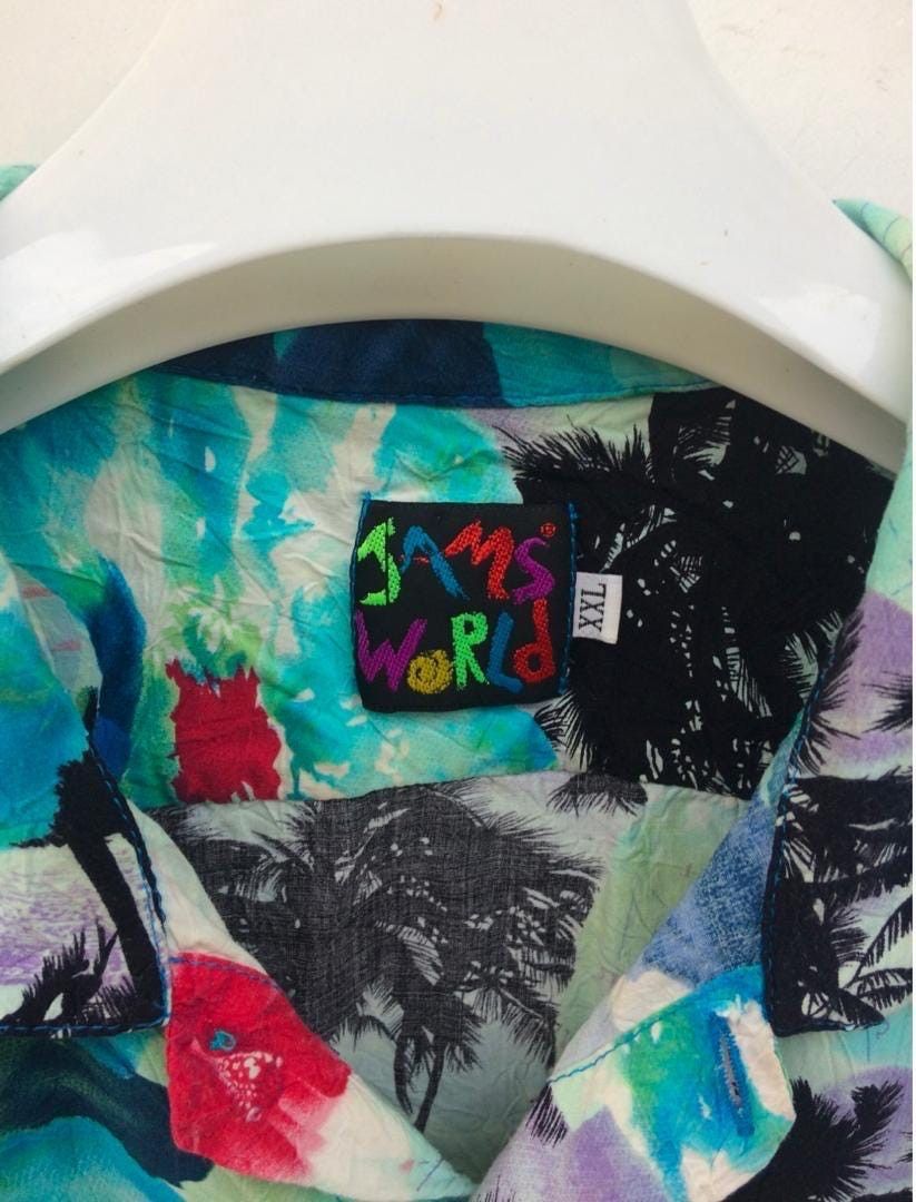 Jams World × Vintage Vtg 90s Jams World hawaiian floral shirts button up Size US XXL / EU 58 / 5 - 4 Thumbnail