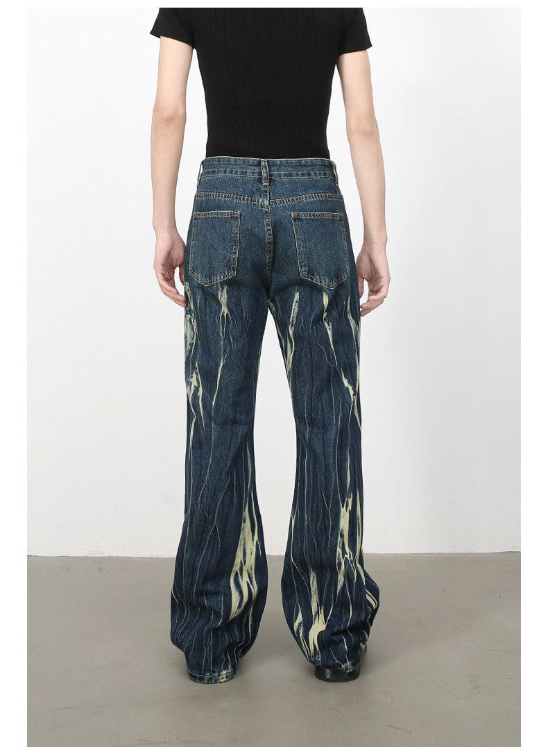 Japanese Brand American hip-hop men's vintage straight tie-dye flared jeans Size US 32 / EU 48 - 5 Thumbnail