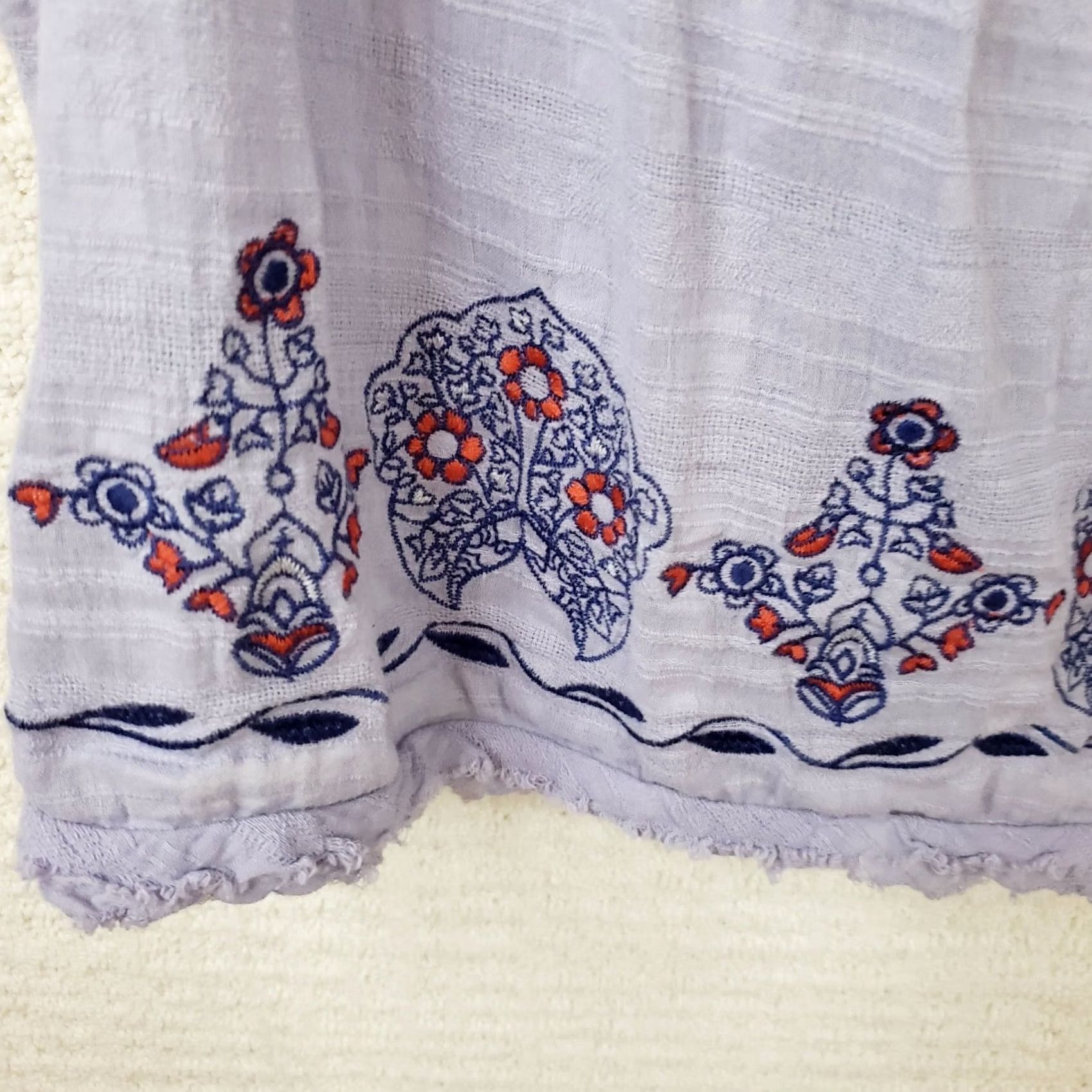 Vintage Knox Rose Embroidered V Neck Boho Ladies Purply Blue Shirt Womens 1X Size XL / US 12-14 / IT 48-50 - 5 Thumbnail