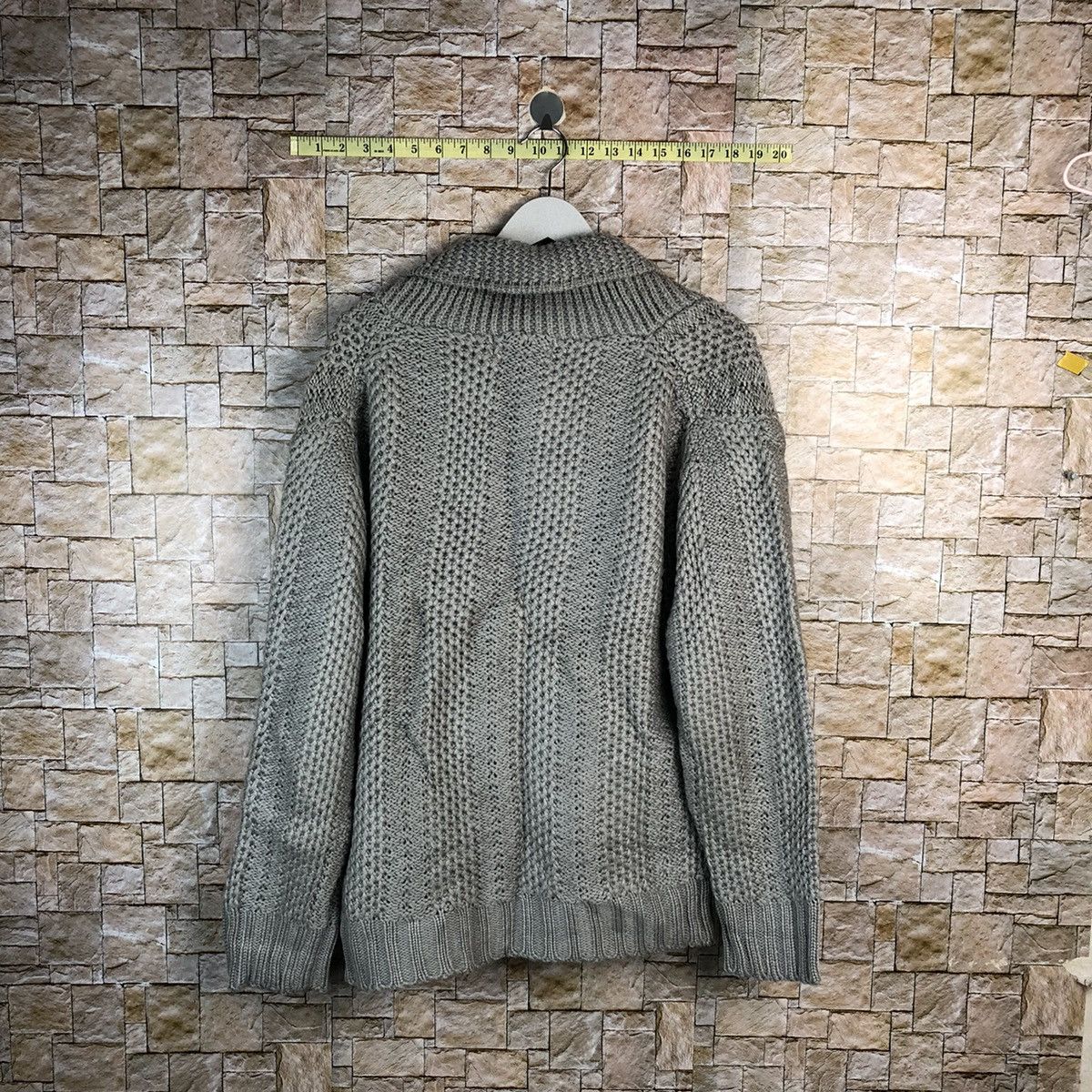 Homespun Knitwear RJumbo Purple Cardigan cable Knitwear #A1083 Size US L / EU 52-54 / 3 - 12 Thumbnail
