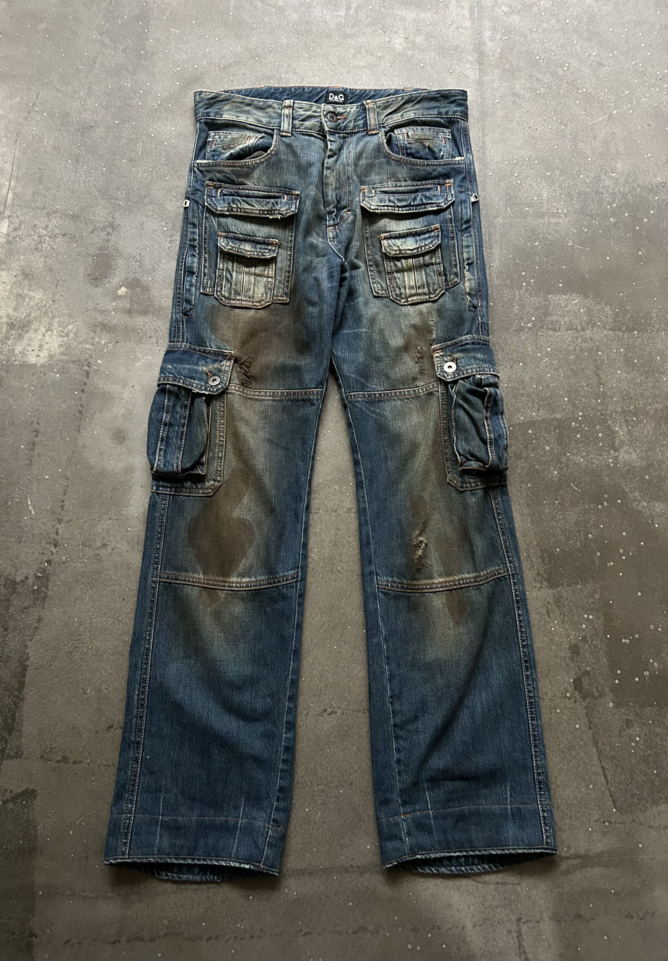 Dolce & Gabbana Dolce&Gabbana Cargo Pants with Mud Dye Size US 34 / EU 50 - 1 Thumbnail