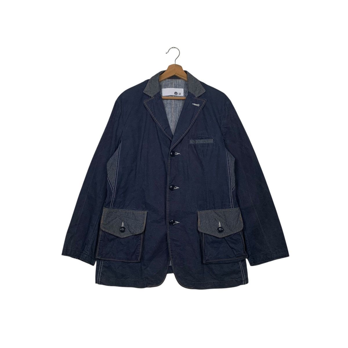 Japanese Brand U.U Jean Jacket Denim Casual Jacket #2578-C116 Size US L / EU 52-54 / 3 - 1 Thumbnail