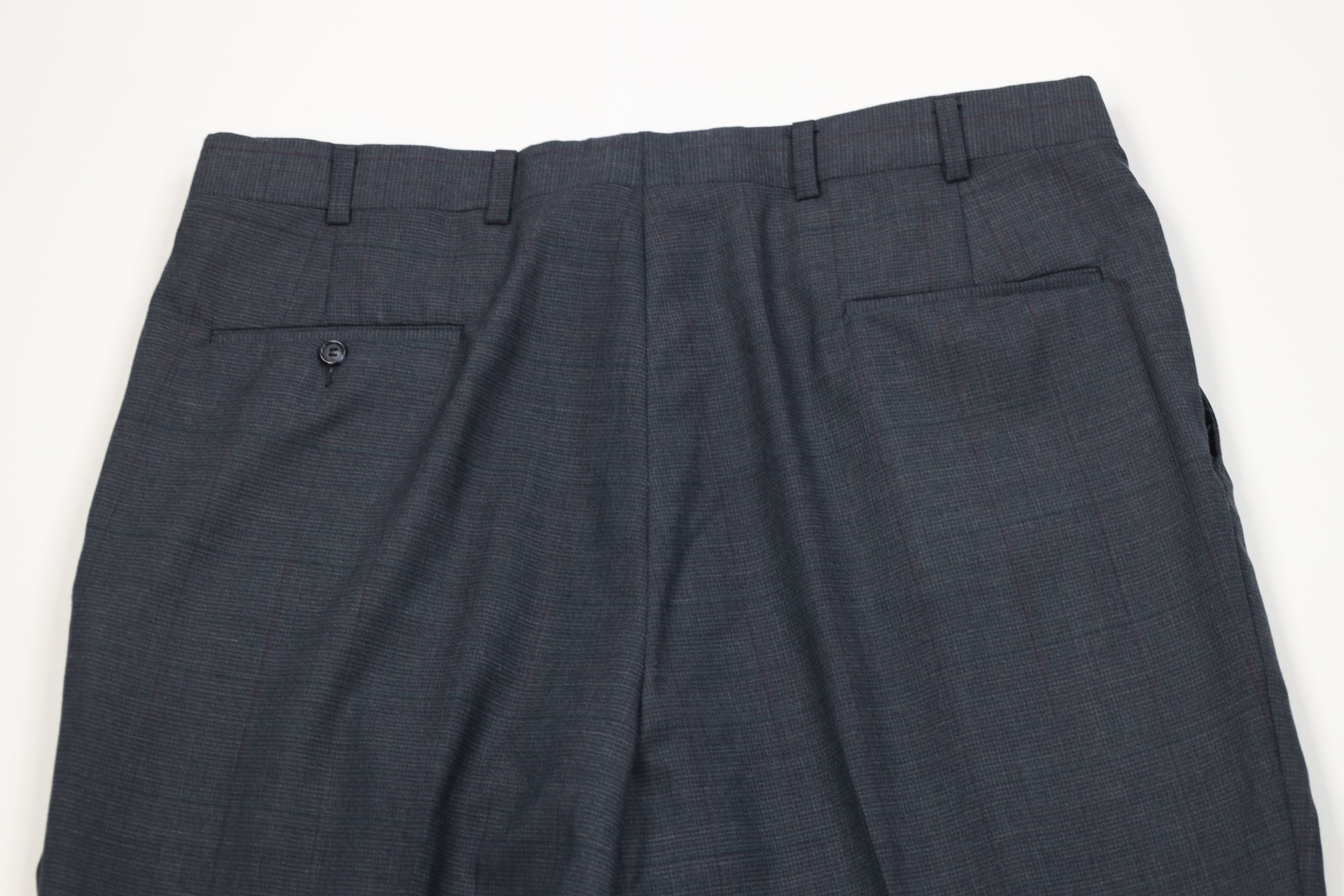 Vintage Vintage 70s Knit Wide Leg Chino Pants Houndstooth Plaid USA Size US 38 / EU 54 - 12 Thumbnail