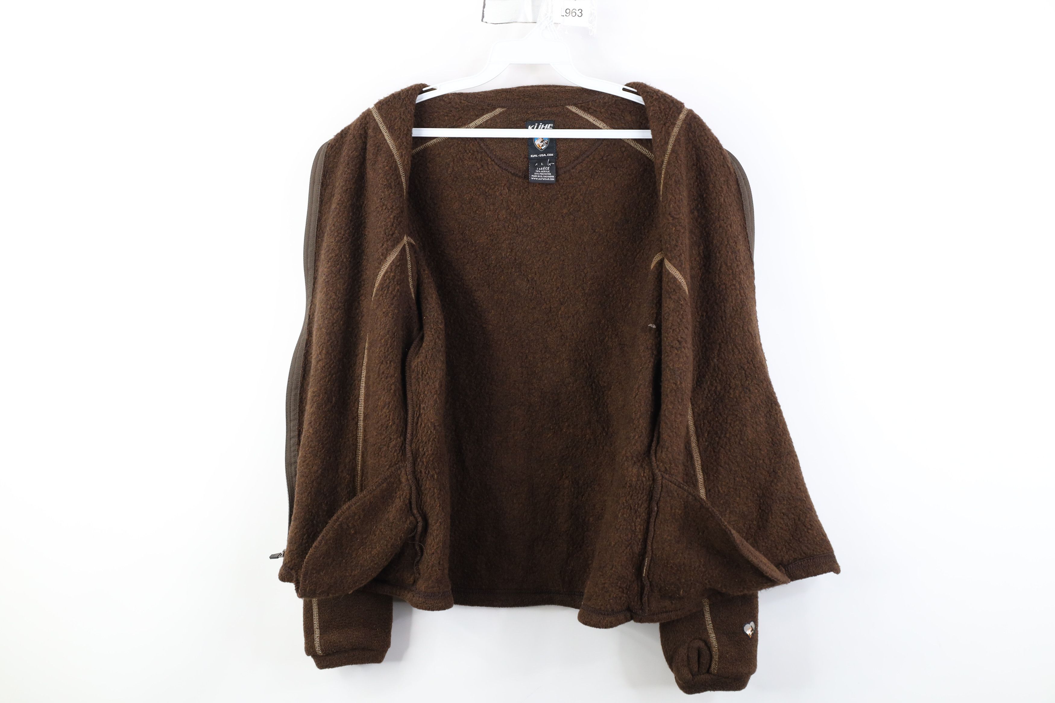 Kuhl Kuhl Mountain Spell Out Alfpaca Fleece Full Zip Jacket Brown Size L / US 10 / IT 46 - 9 Thumbnail