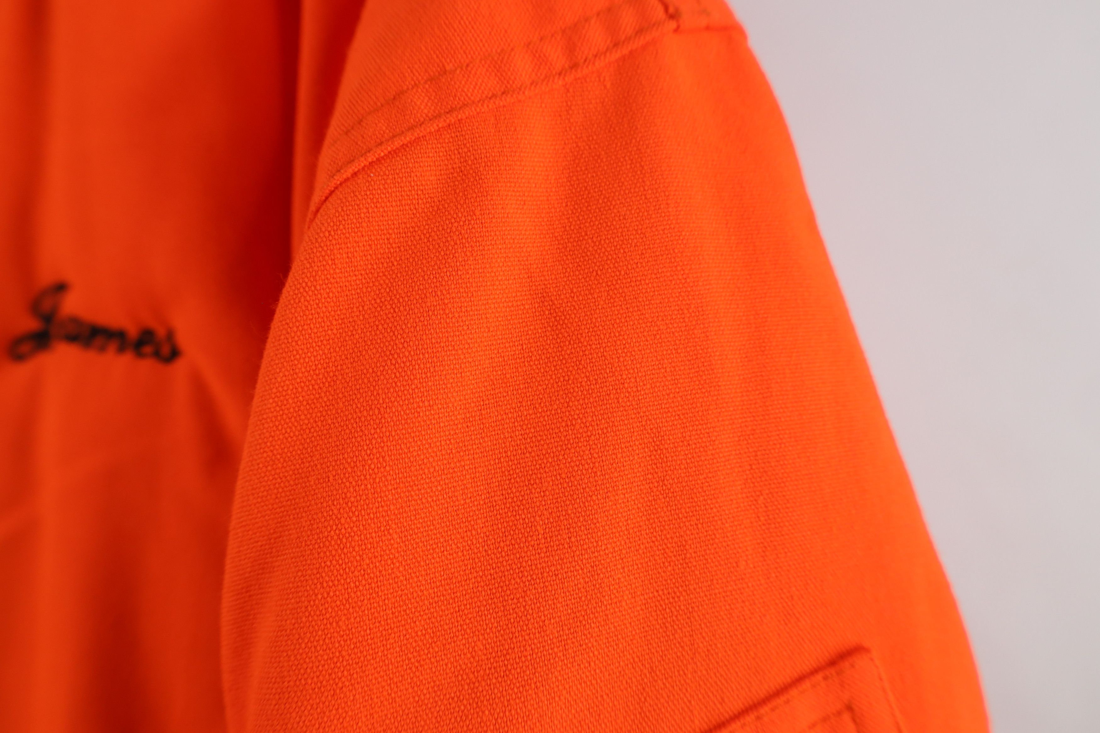 Vintage Vintage 90s Abrams Towing Quilted Bomber Jacket Blaze Orange Size US XL / EU 56 / 4 - 5 Thumbnail
