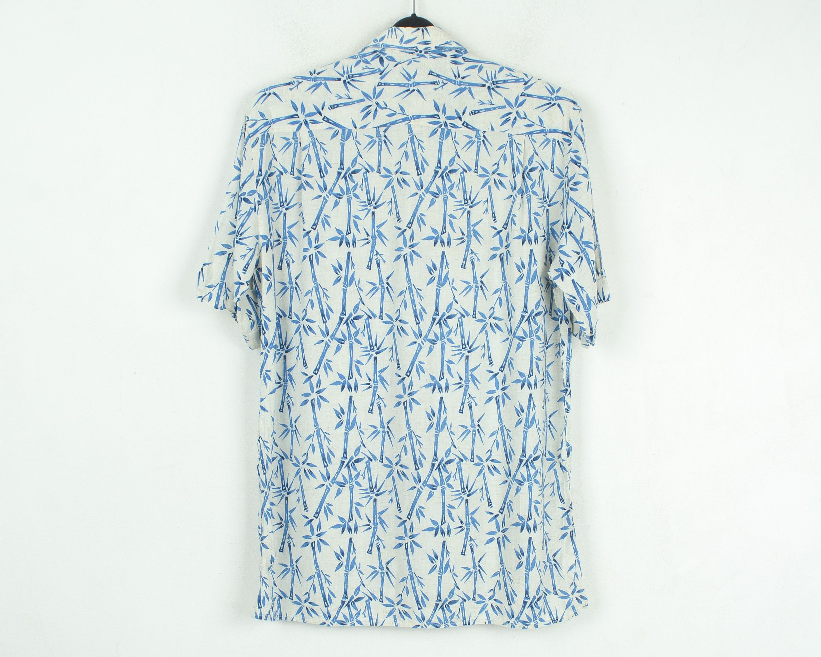 Vintage Canda Men M Short Sleeved Linen Button Shirt Bamboo Festival Size US M / EU 48-50 / 2 - 6 Thumbnail