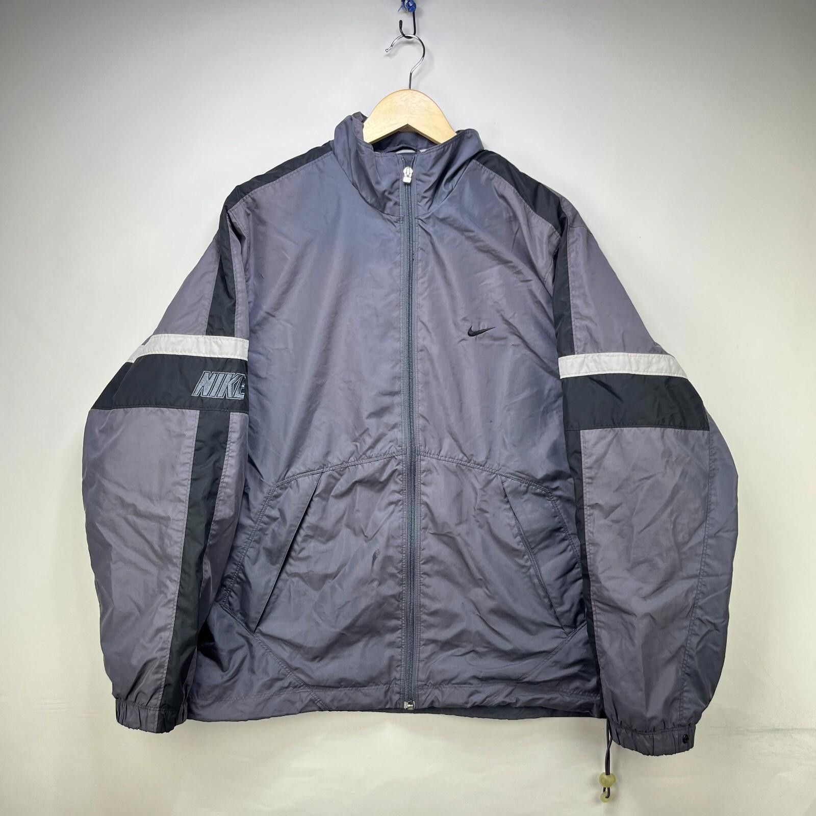 Vintage Nike Windbreaker Track Jacket Swoosh Zip up Large XL
