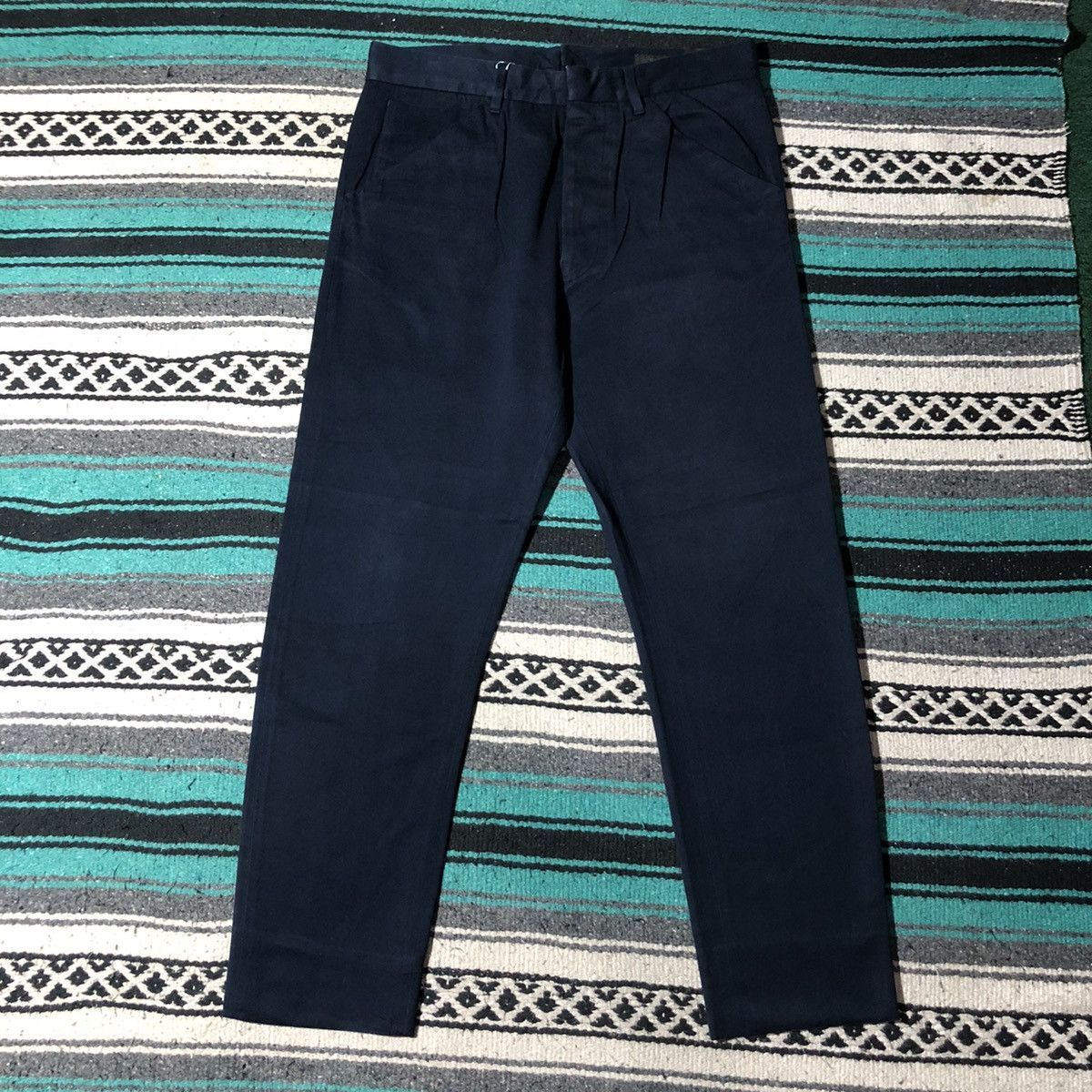 Prada Prada Navy Cotton Pants Size US 32 / EU 48 - 1 Thumbnail