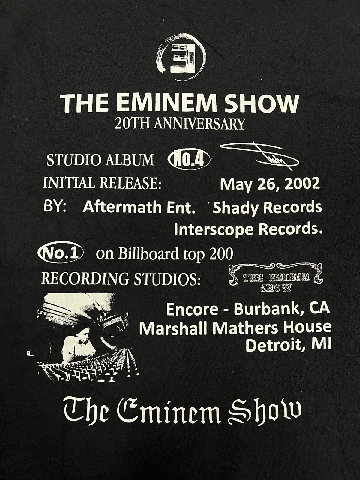 Eminem × Rap Tees × Vintage Vintage 2002 The Eminem Show 20th Anniversary T-Shirt Size US XXL / EU 58 / 5 - 3 Thumbnail