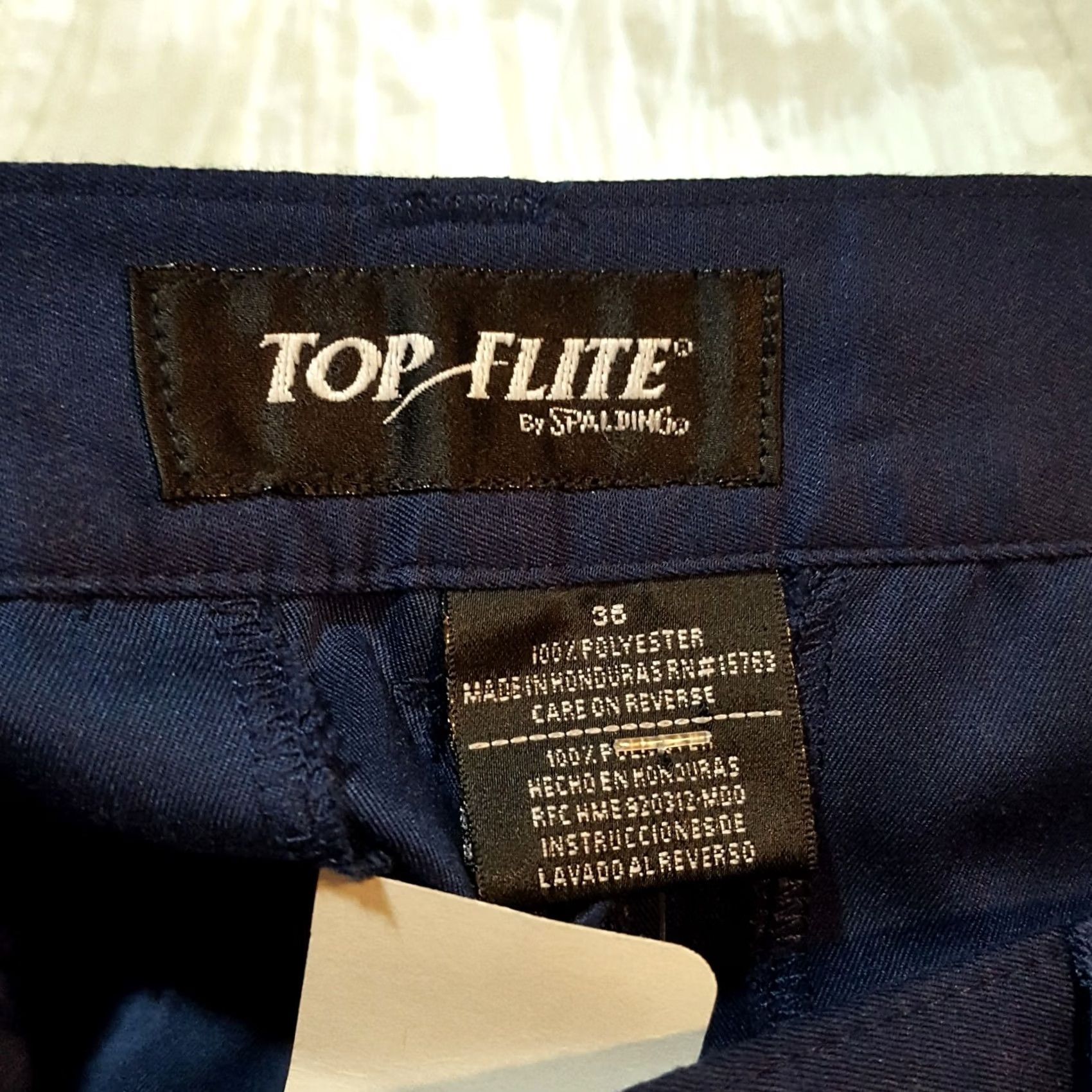Spalding VINTAGE Spalding Golf Navy Blue Pleated Front Men's 35 Chino Shorts Size US 35 - 5 Thumbnail