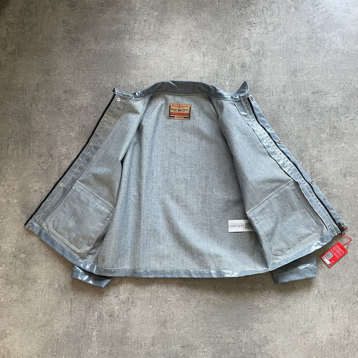 Diesel D-Sury Giacca Raincoat Denim Jacket Size US XL / EU 56 / 4 - 16 Thumbnail