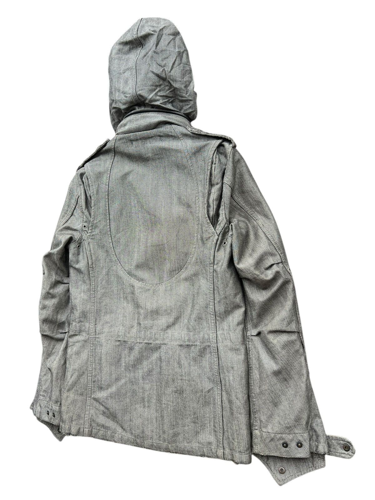 FranCisT MOR.K.S Francist Mor.K.S M65 Distressed Silver Goth Denim Jacket Size US S / EU 44-46 / 1 - 9 Thumbnail