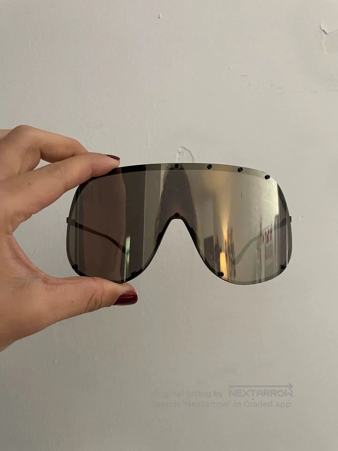 Rick Owens Rick Owens Mask Oversized Mirror Sunglasses. Size ONE SIZE - 1 Thumbnail