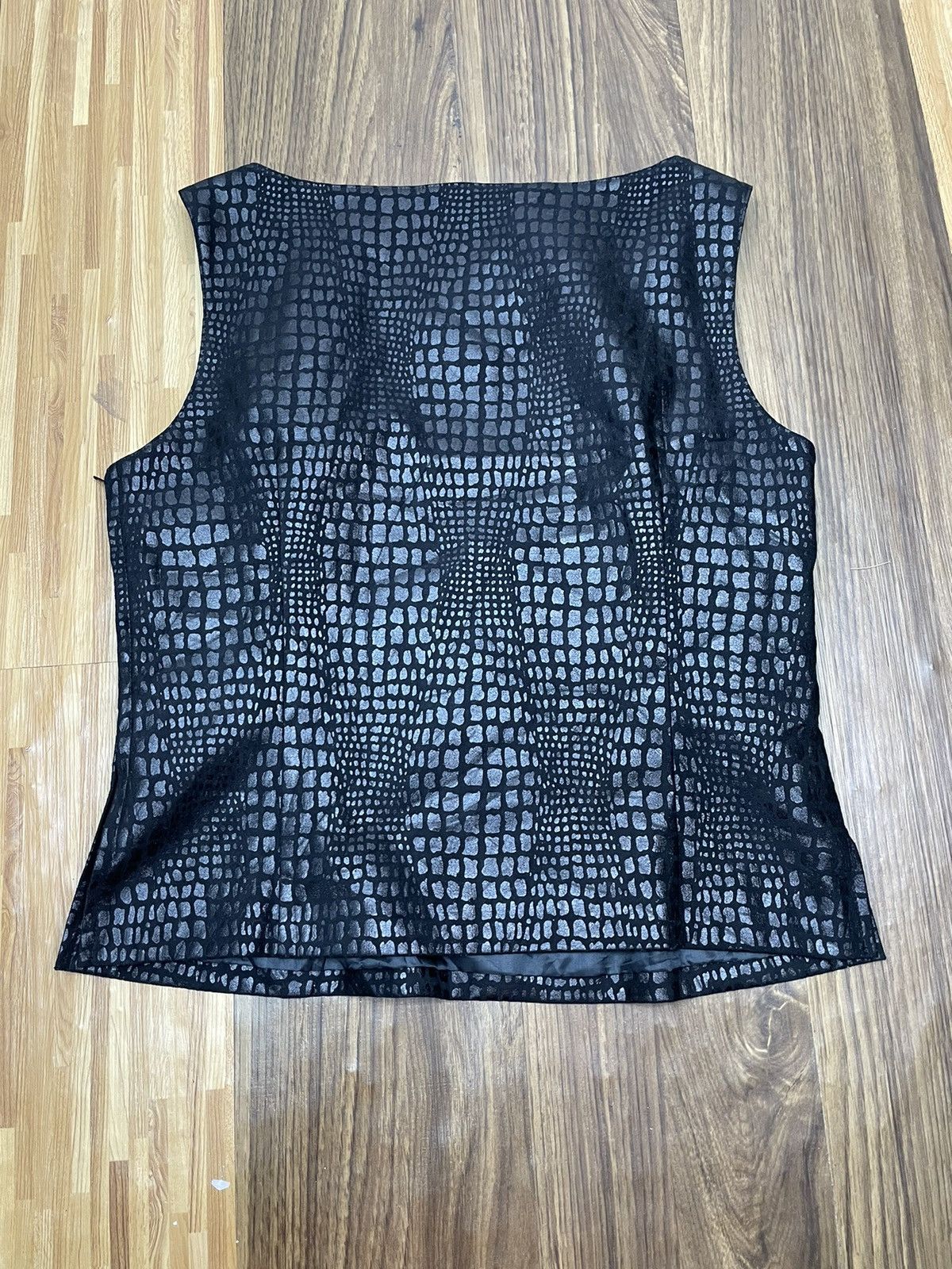If Six Was Nine Japanese Brand Vertice Punk Leather Vest Snake Skin Pattern Size US S / EU 44-46 / 1 - 2 Thumbnail