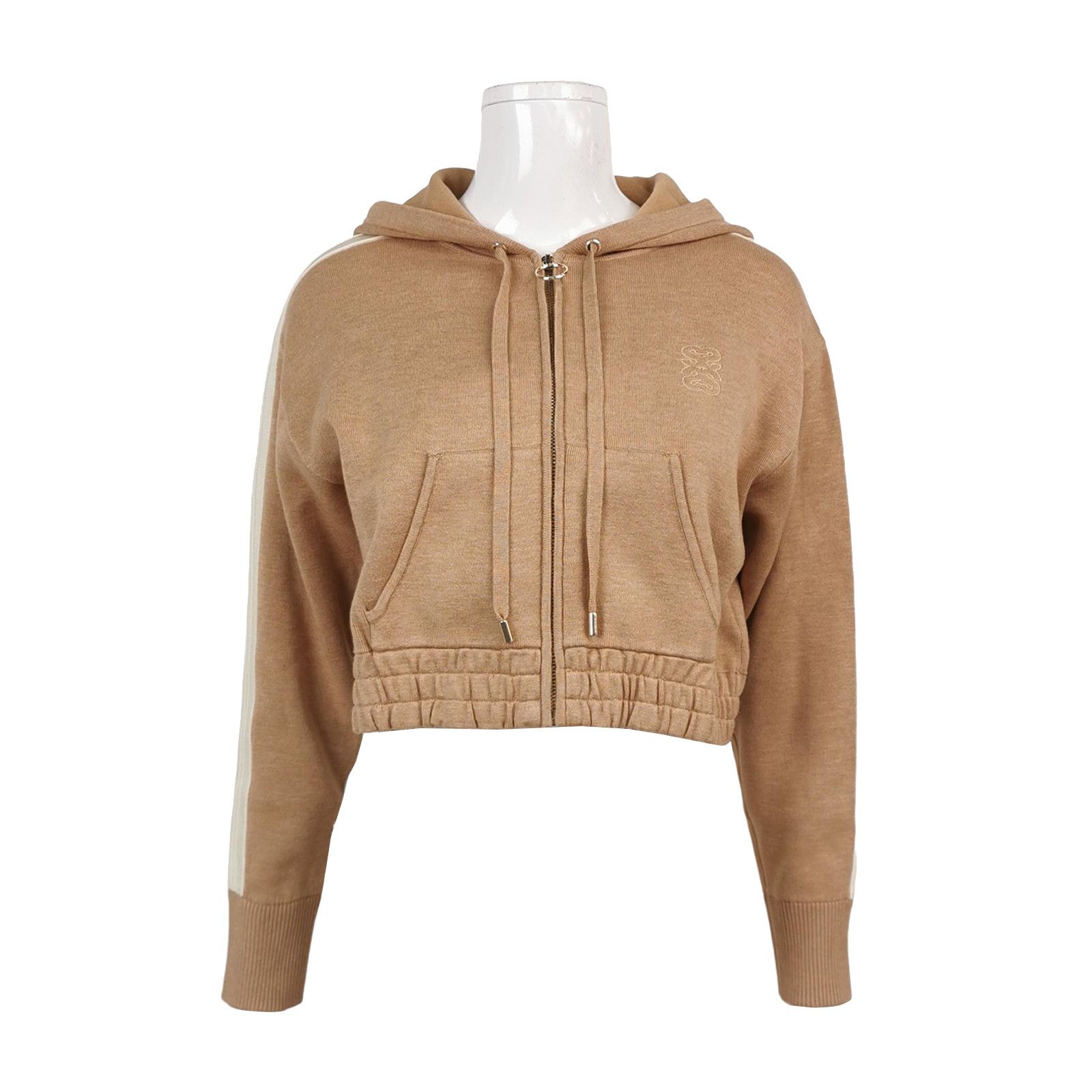 Sandro Sandro Cropped Logo Zip Hoodie FR 36 Size XS / US 0-2 / IT 36-38 - 1 Thumbnail