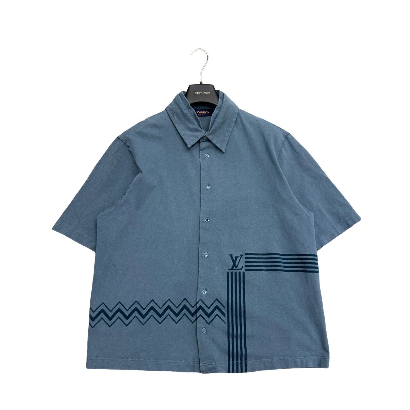 Louis Vuitton Louis Vuitton Geometric Print Short Sleeve Shirt Size L Size US L / EU 52-54 / 3 - 1 Thumbnail