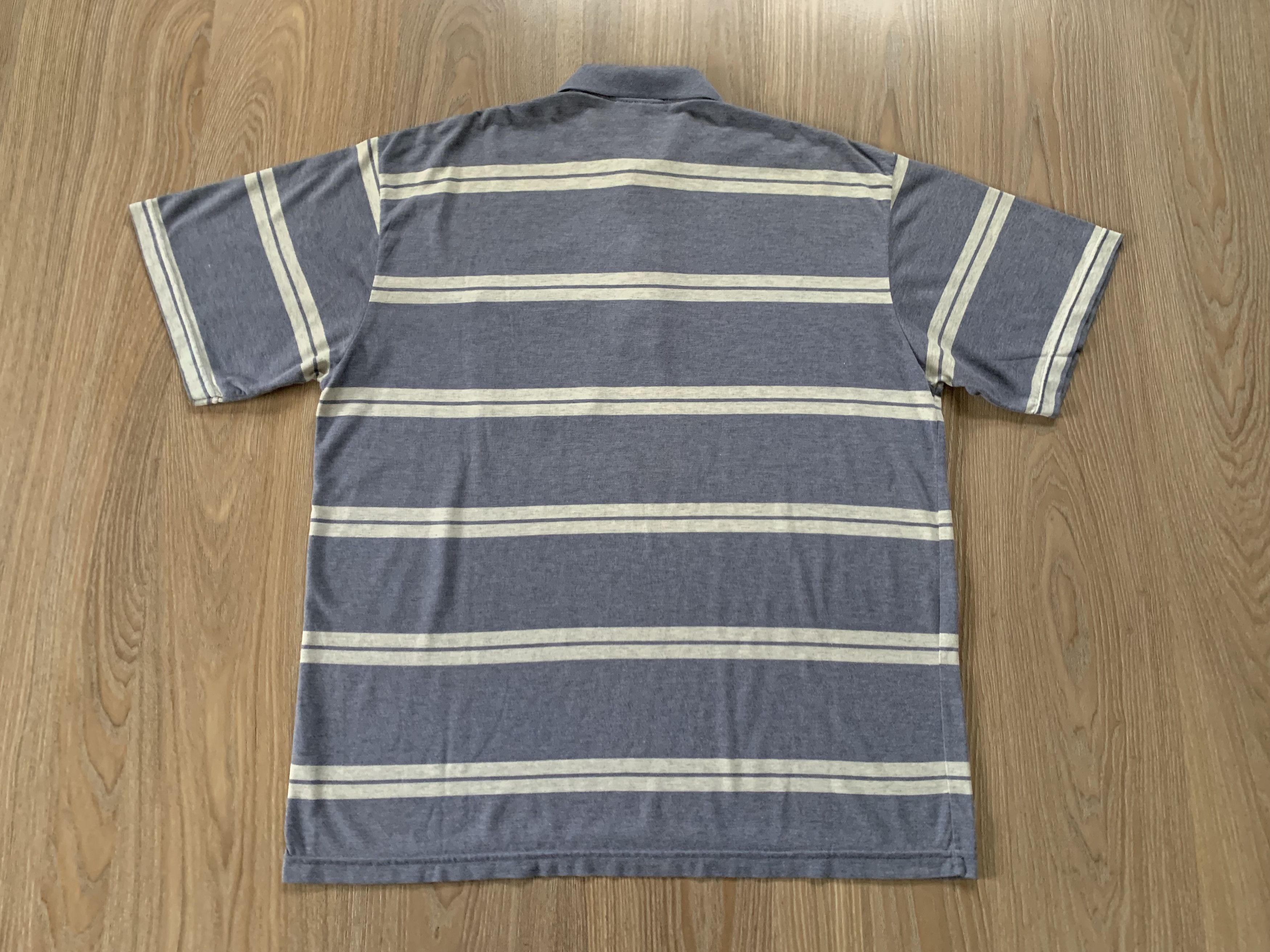 Hugo Boss Vintage Hugo Boss Grey Stripe Cotton T Shirt Size US L / EU 52-54 / 3 - 3 Thumbnail
