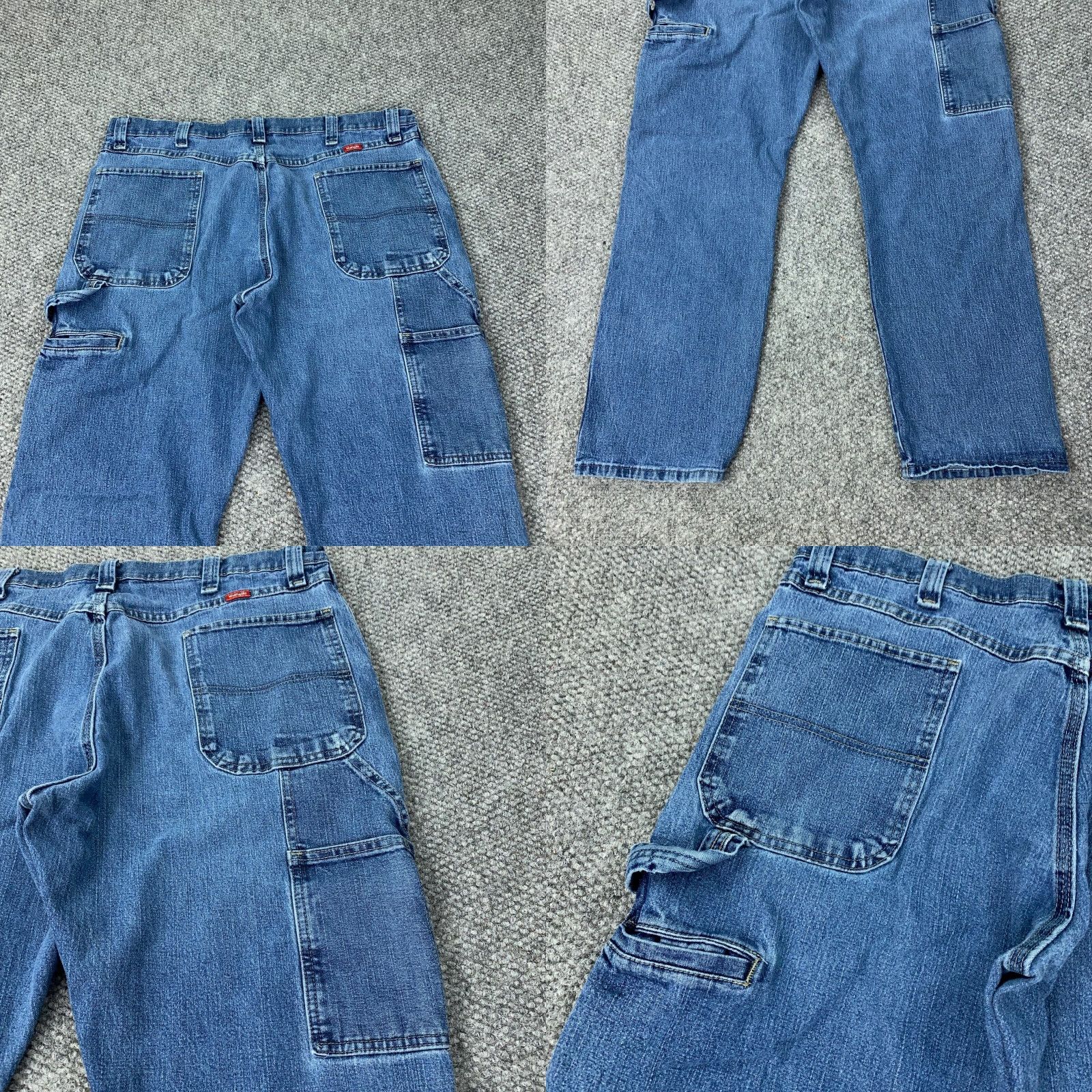 Wrangler VINTAGE Wrangler Jeans Mens 38x32 Blue Straight Denim Stretch 5-Pocket Design Size US 38 / EU 54 - 9 Thumbnail