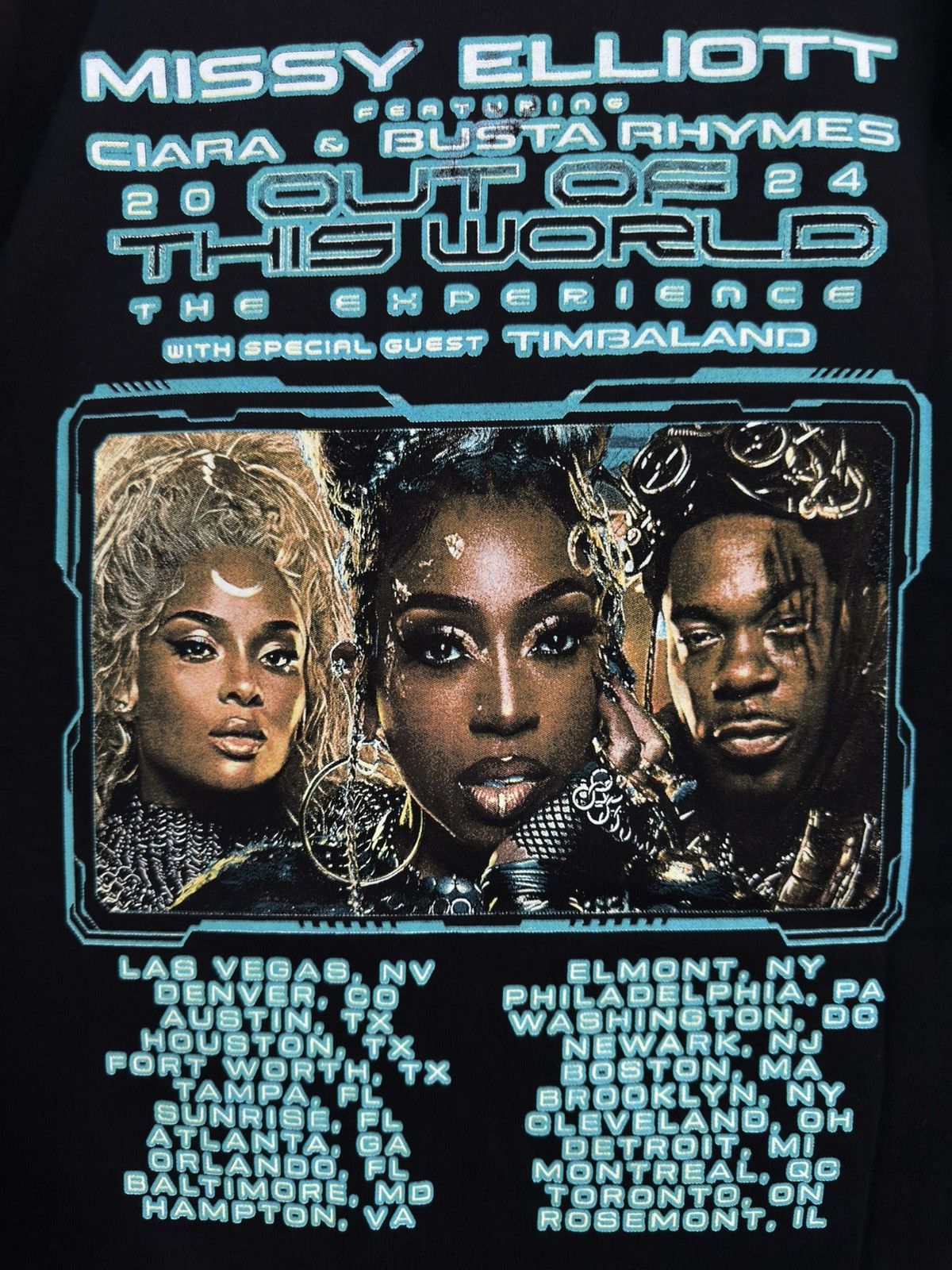 Rap Tees Missy Elliott Ciara Busta Rhymes 2024 Tour Shirt Size US XL / EU 56 / 4 - 5 Thumbnail