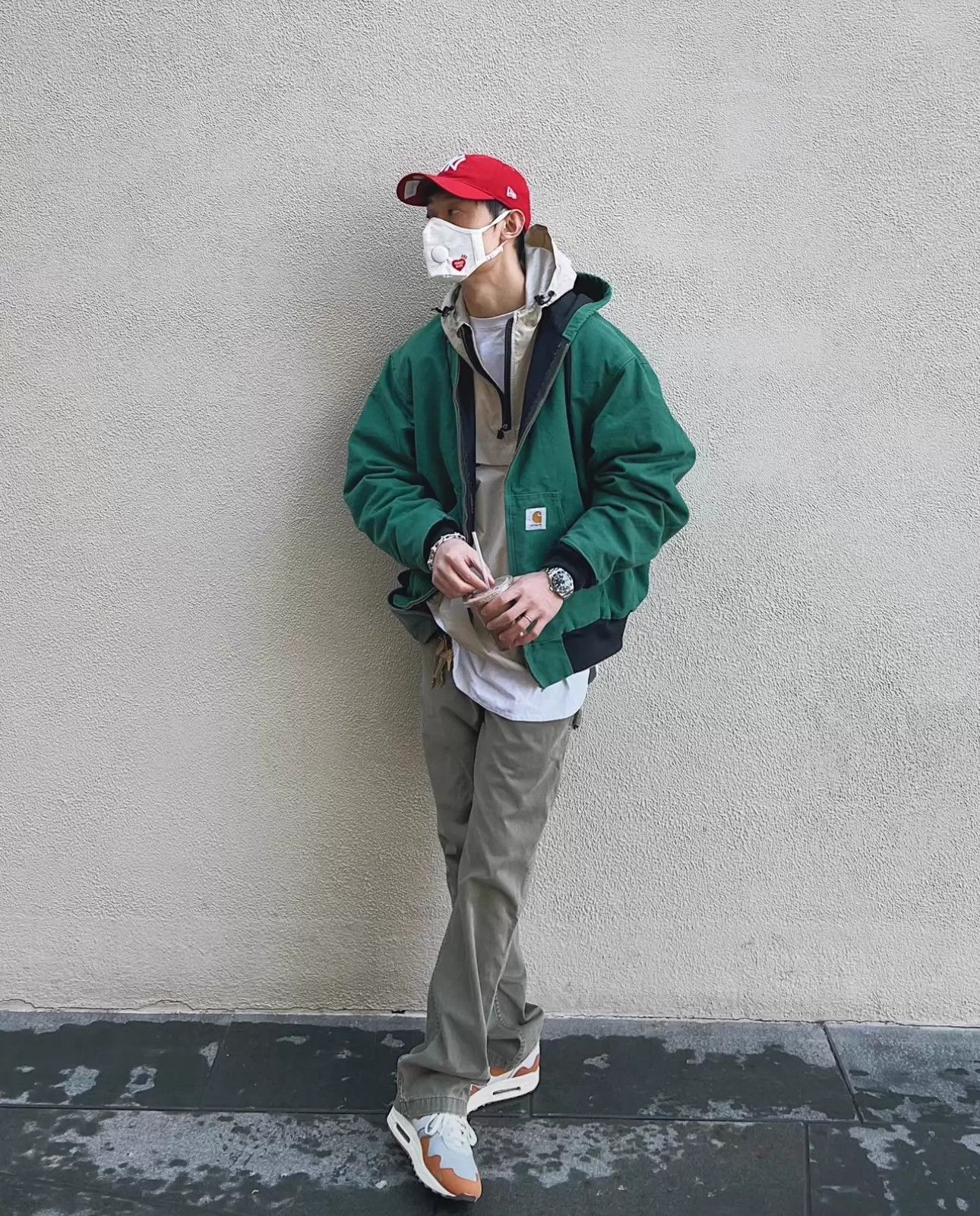 Carhartt Carhartt JR458 Hooded Work Jacket Cactus Green XL Vintage Size US XL / EU 56 / 4 - 9 Thumbnail