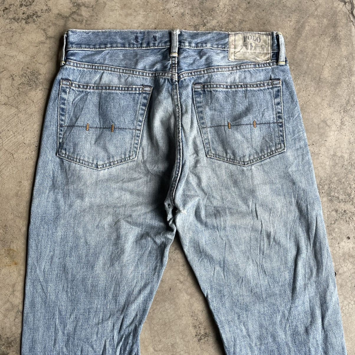 Polo Ralph Lauren × Vintage 🔥Polo Ralph Lauren Stoned Washed Ripped Distress Denim Jeans Size US 32 / EU 48 - 5 Thumbnail