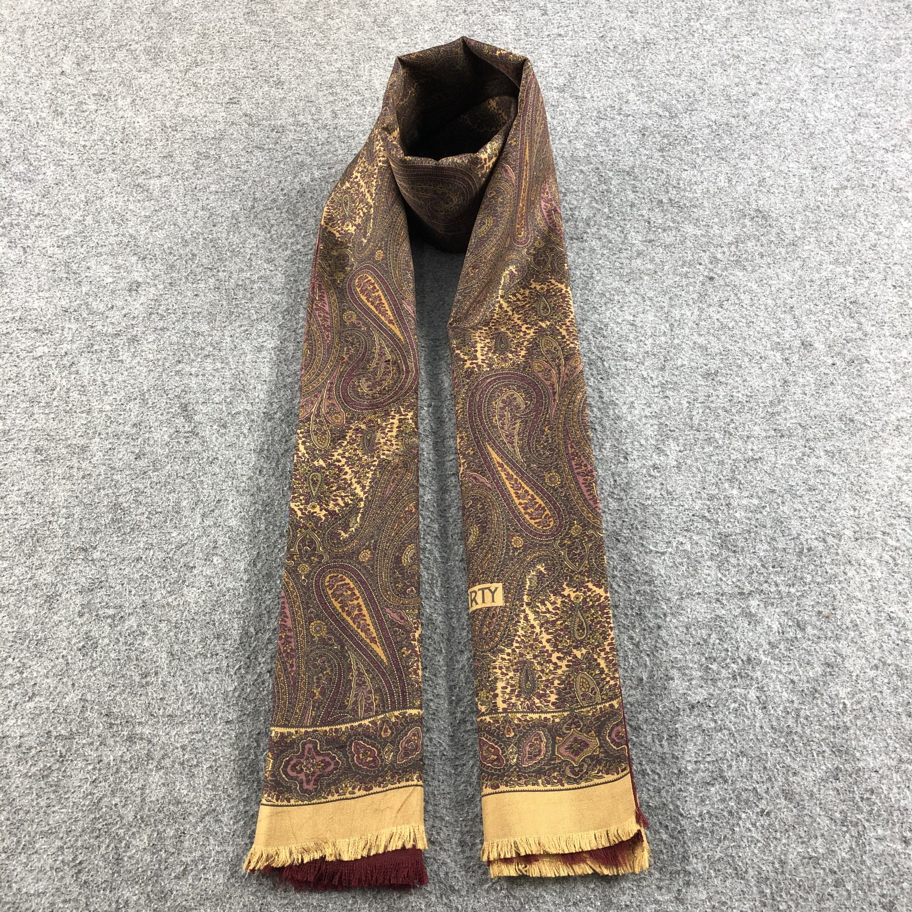 Liberty Liberty Paisley Wool Silk Scarf Muffler V757 Size ONE SIZE - 1 Thumbnail