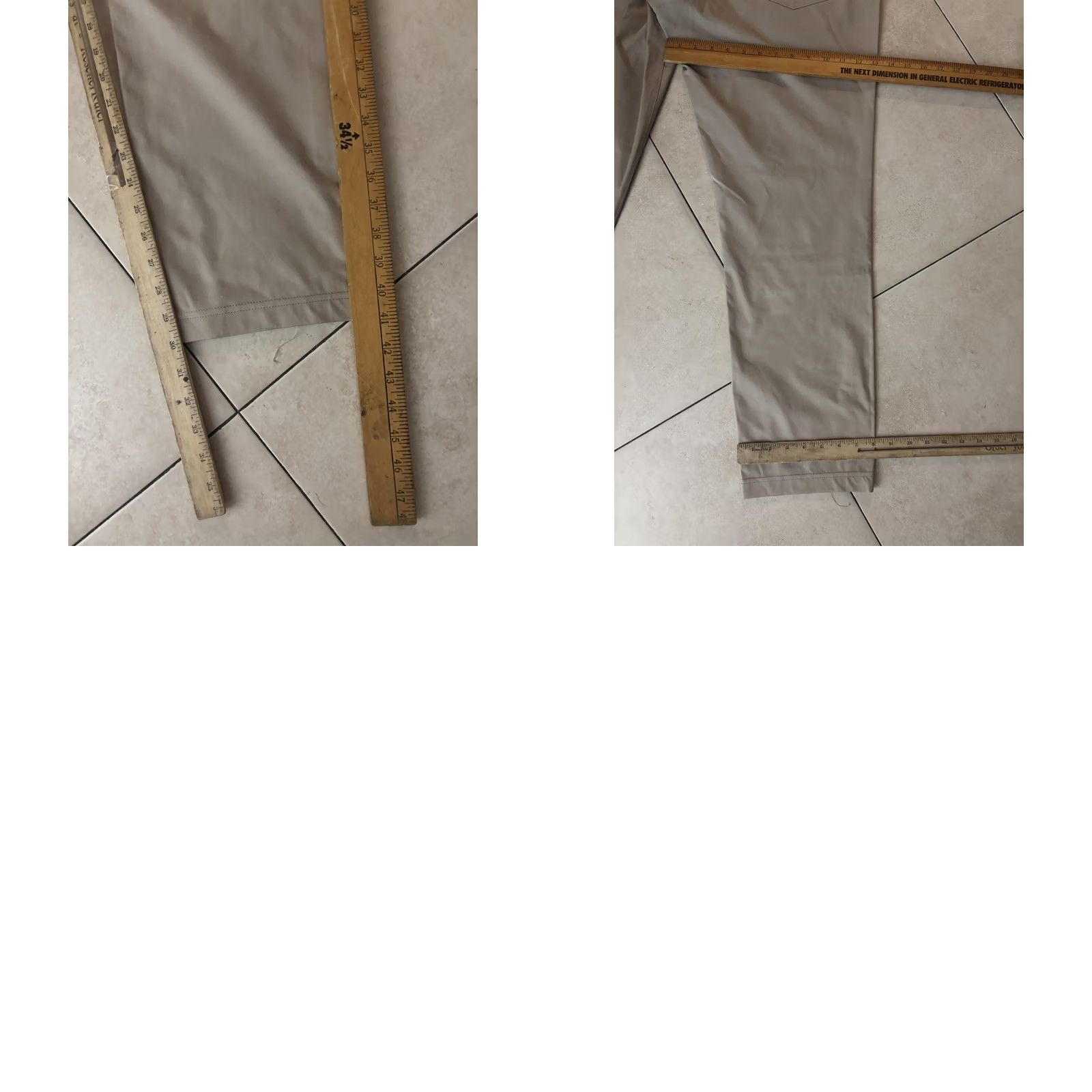 Vintage Public Rec Pants Mens 36x32 Beige Chino 5 Pocket Casual Golf Travel Flat Front Size US 36 / EU 52 - 8 Thumbnail