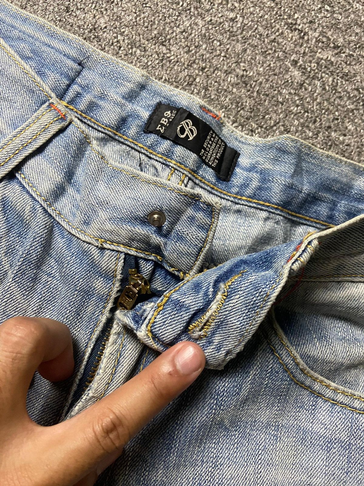 Japanese Brand ΣΒ9 STYLE BASIC Distressed Ripped Jeans (153) Size US 31 - 7 Thumbnail
