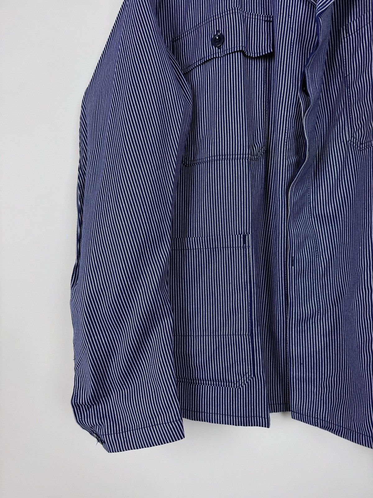 Vintage 80’s Vintage Fischer French Chore Striped Work Jacket Size US L / EU 52-54 / 3 - 7 Thumbnail