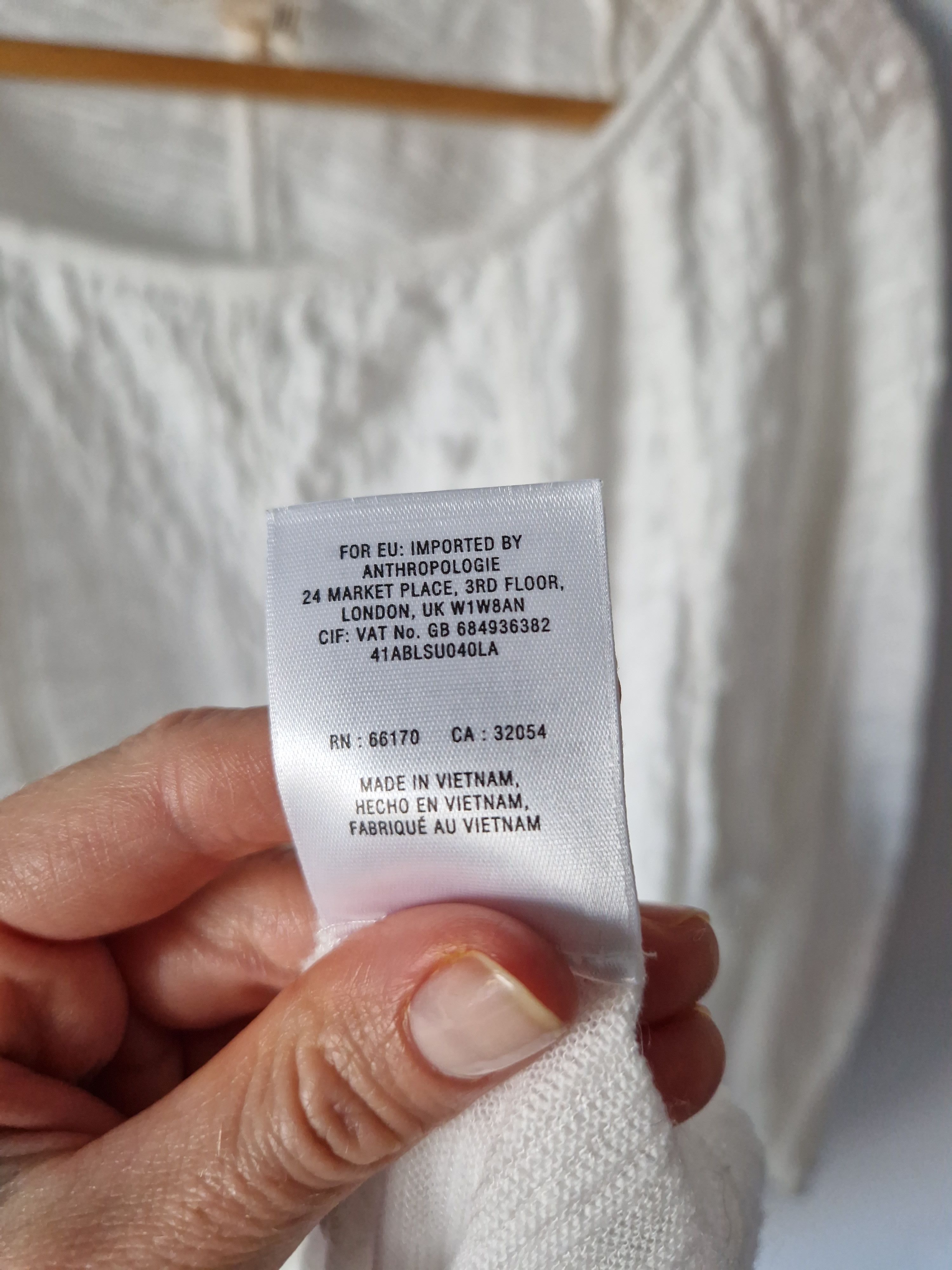 Vintage Meadow Rue Womens S Small Blouse Top Embroidered White Size L / US 10 / IT 46 - 6 Thumbnail