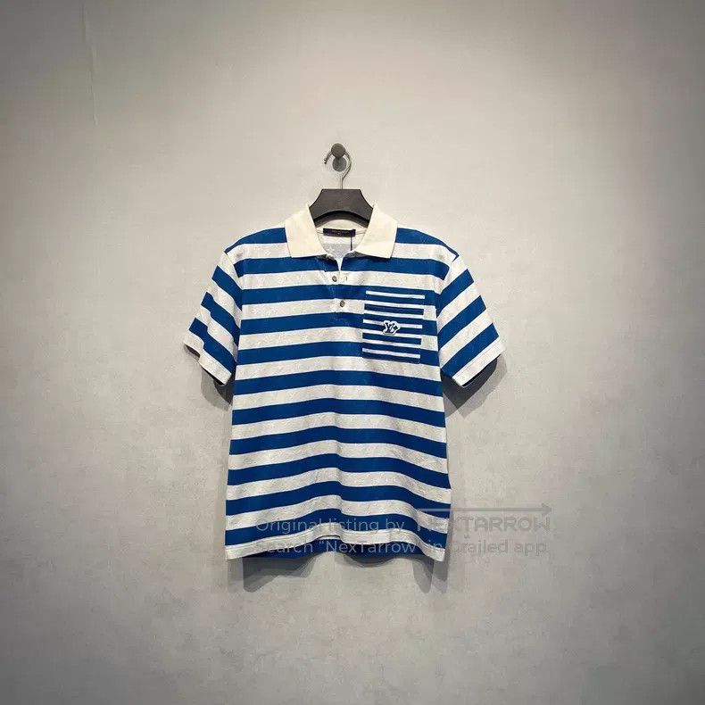 Louis Vuitton Louis Vuitton SS25 blue patchwork polo shirt Size US M / EU 48-50 / 2 - 1 Thumbnail