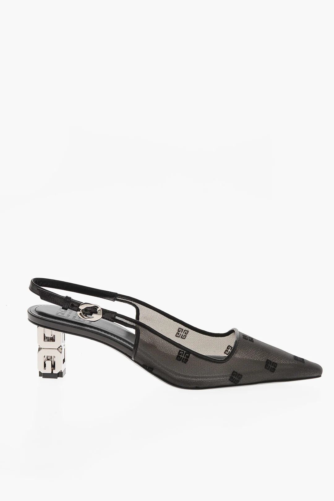 Givenchy og1mm0326 Monogram Mesh Slingbacks Pumps in Black Size US 8.5 / IT 38.5 - 1 Thumbnail