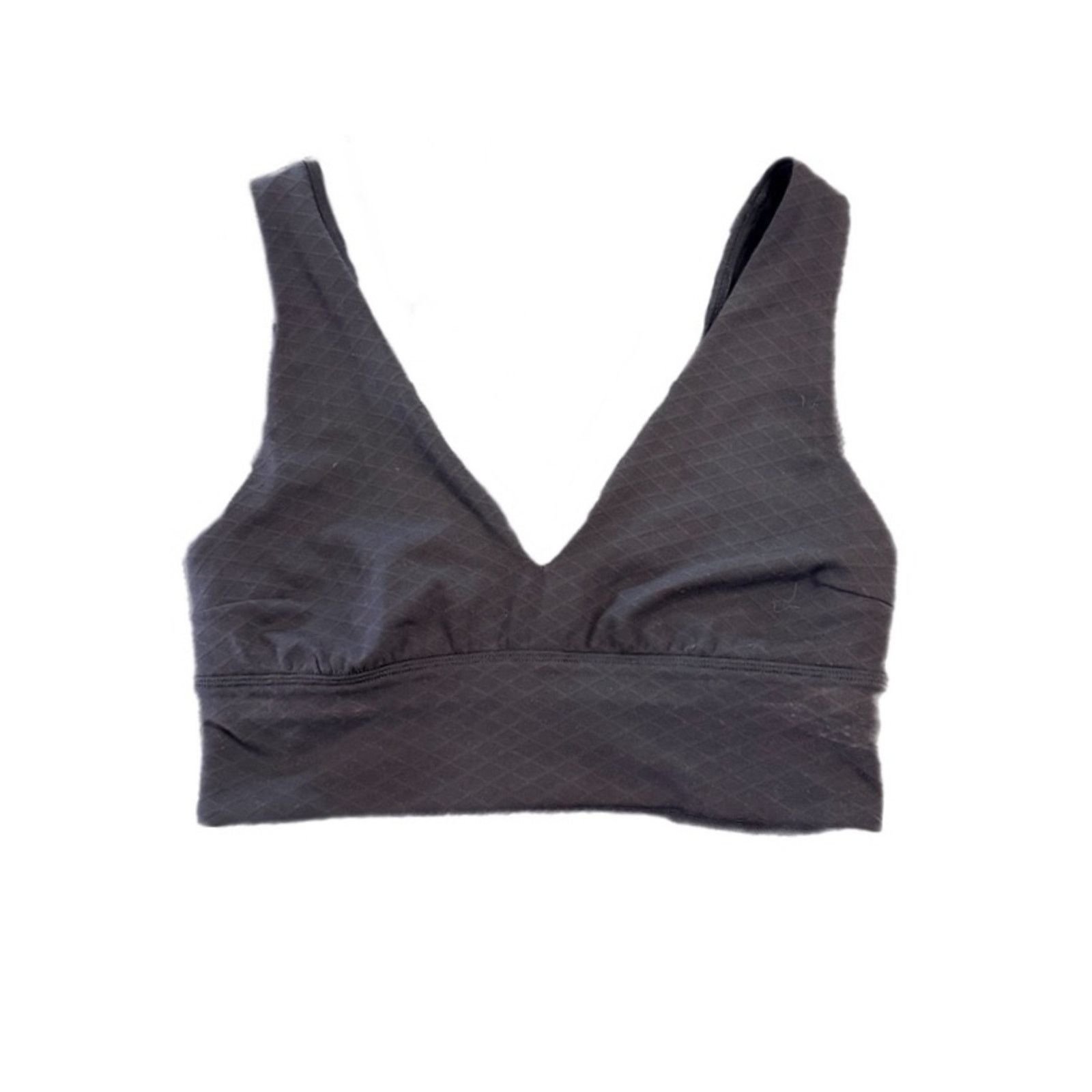 Lululemon Lululemon Black Textured Longline Sports Bra Size S / US 4 / IT 40 - 1 Thumbnail